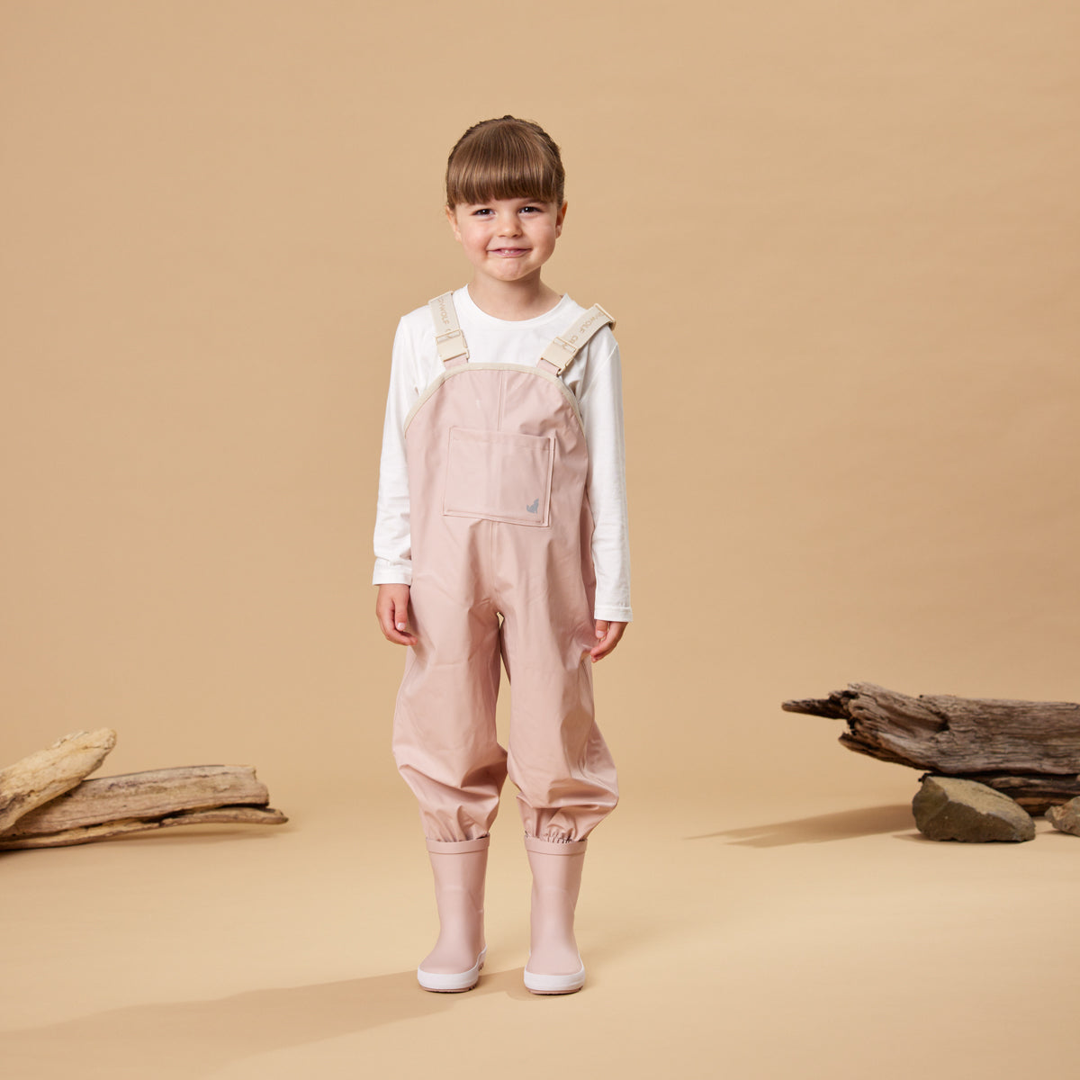 Crywolf Rain Overalls Dusty Pink