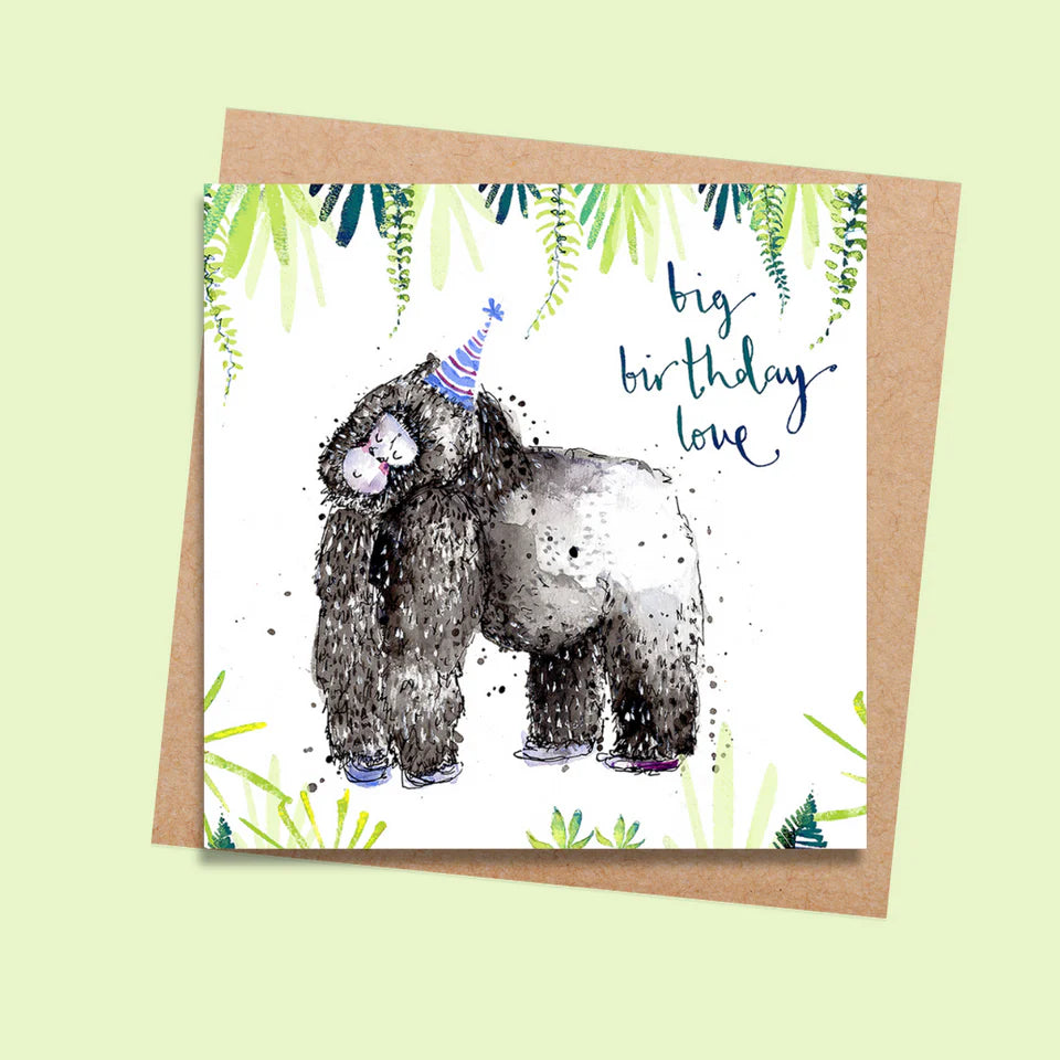 Birthday Gorilla Greeting Card