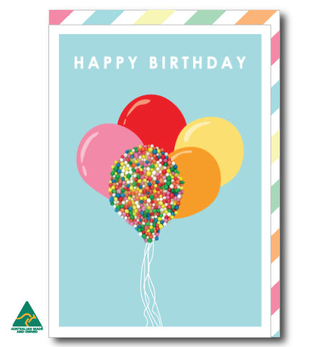Freckle Balloon Bunch Birthday Card