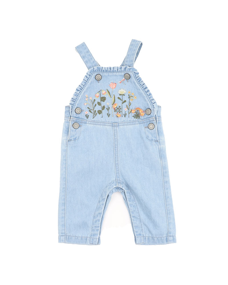 Minihaha Botanica Embroidered Overalls