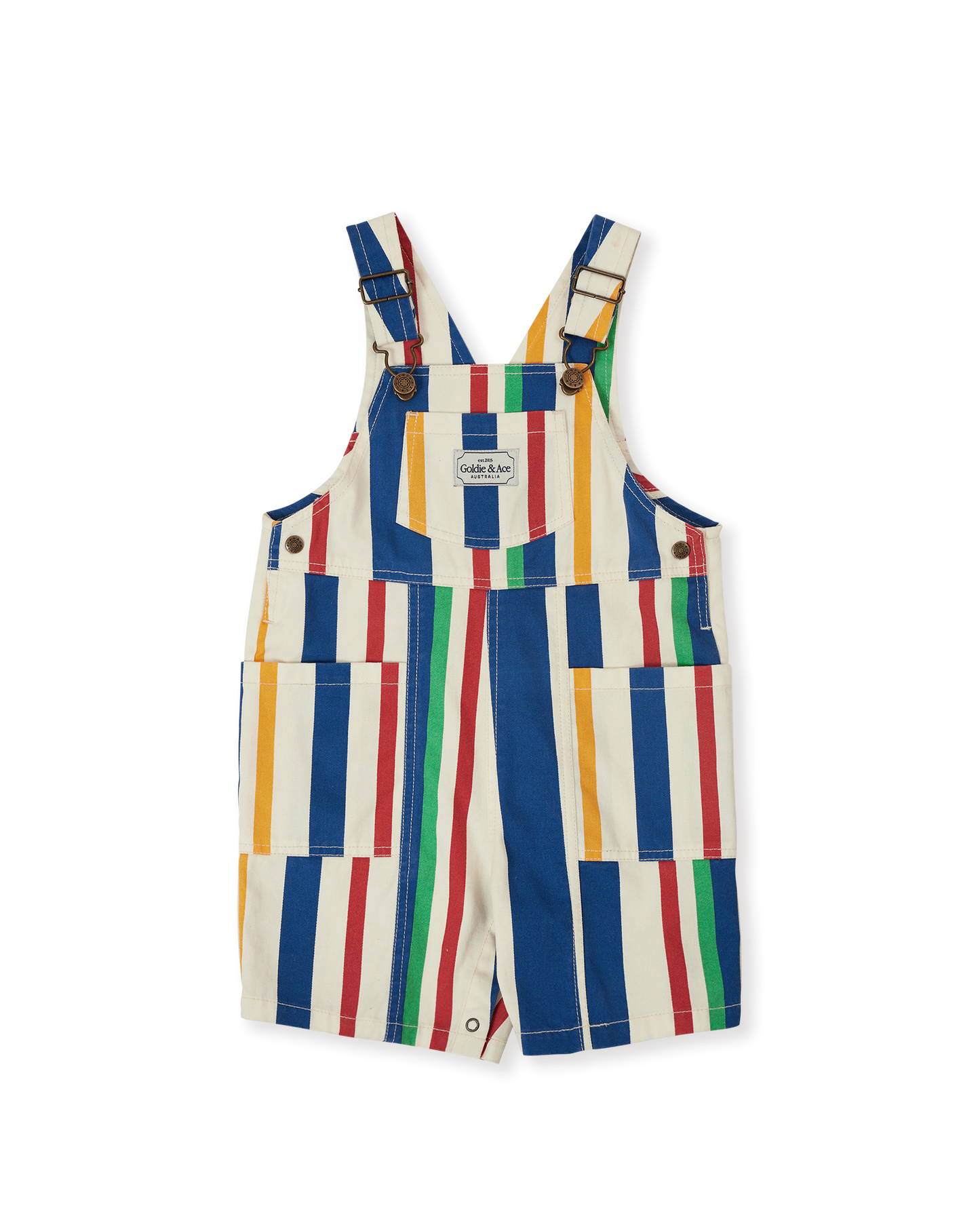 Goldie + Ace 90'S Bold Stripe James Denim Pocket Overalls