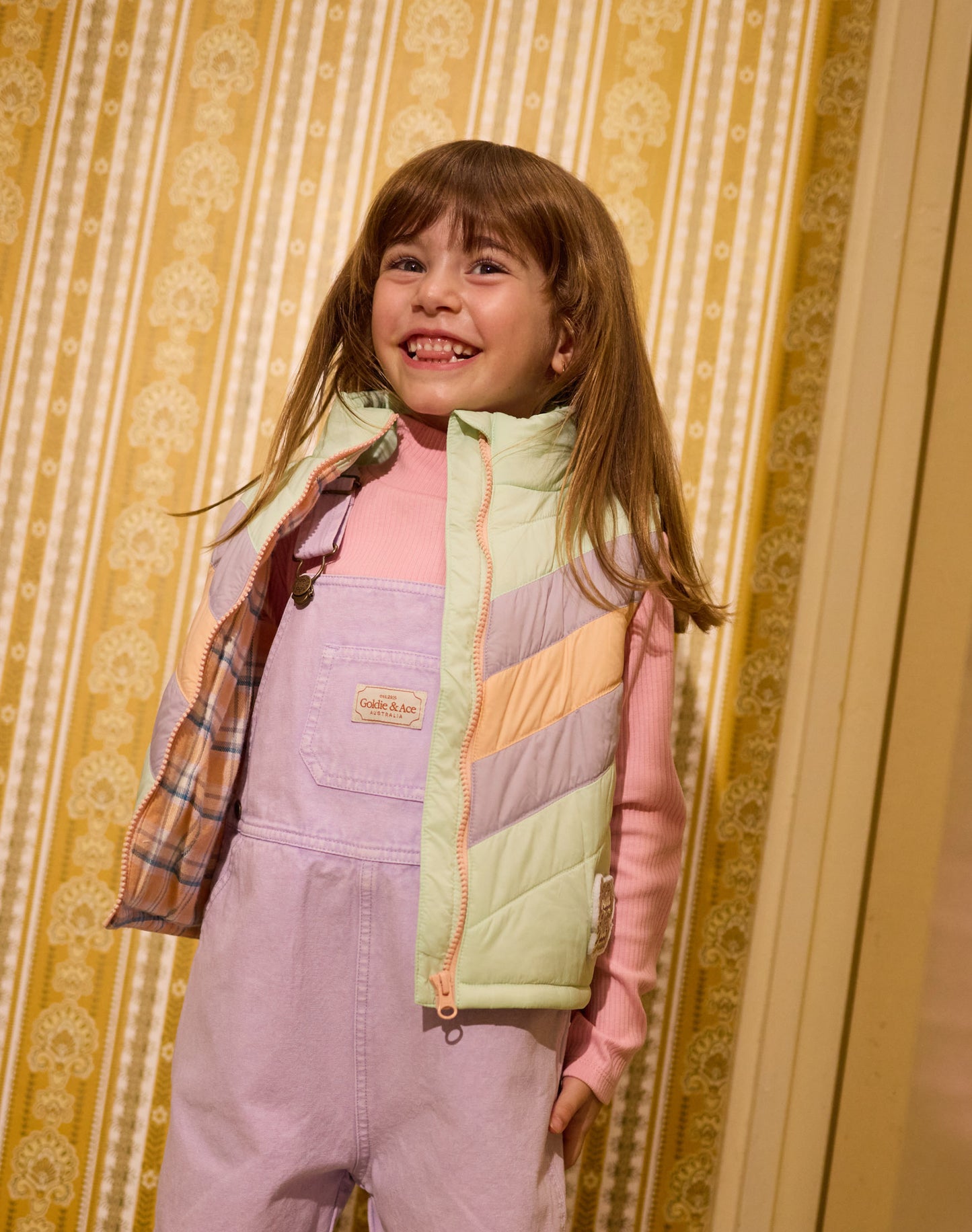 Goldie + Ace Embroidered Rib Skivvy Sweetpea