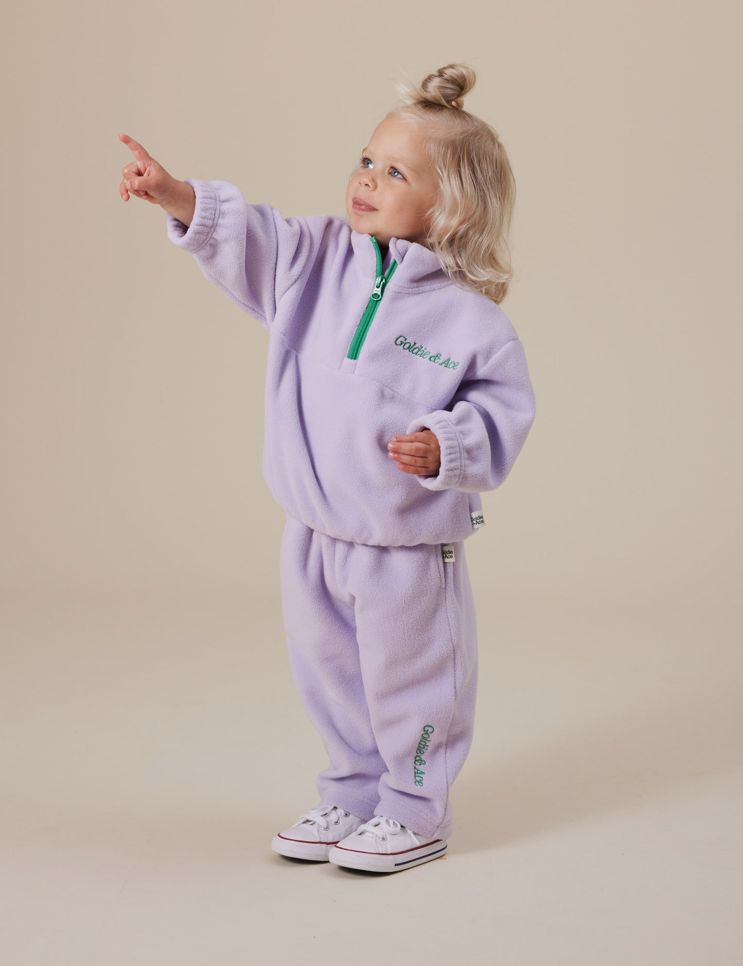 Goldie + Ace Bobbi Polar Fleece Sweater Lilac