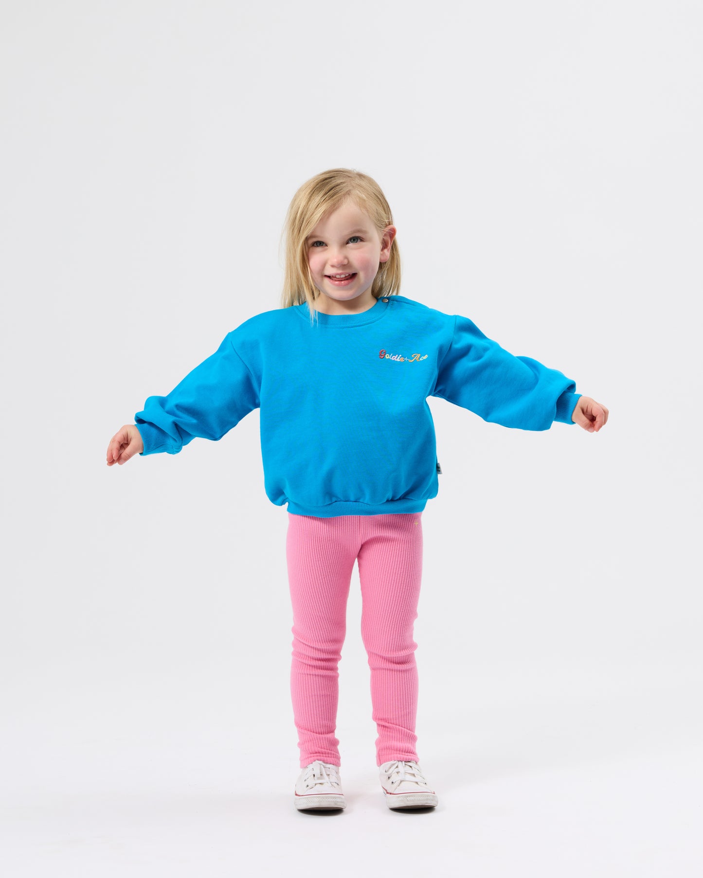 Goldie + Ace Ellis Terry Sweater Electric Blue