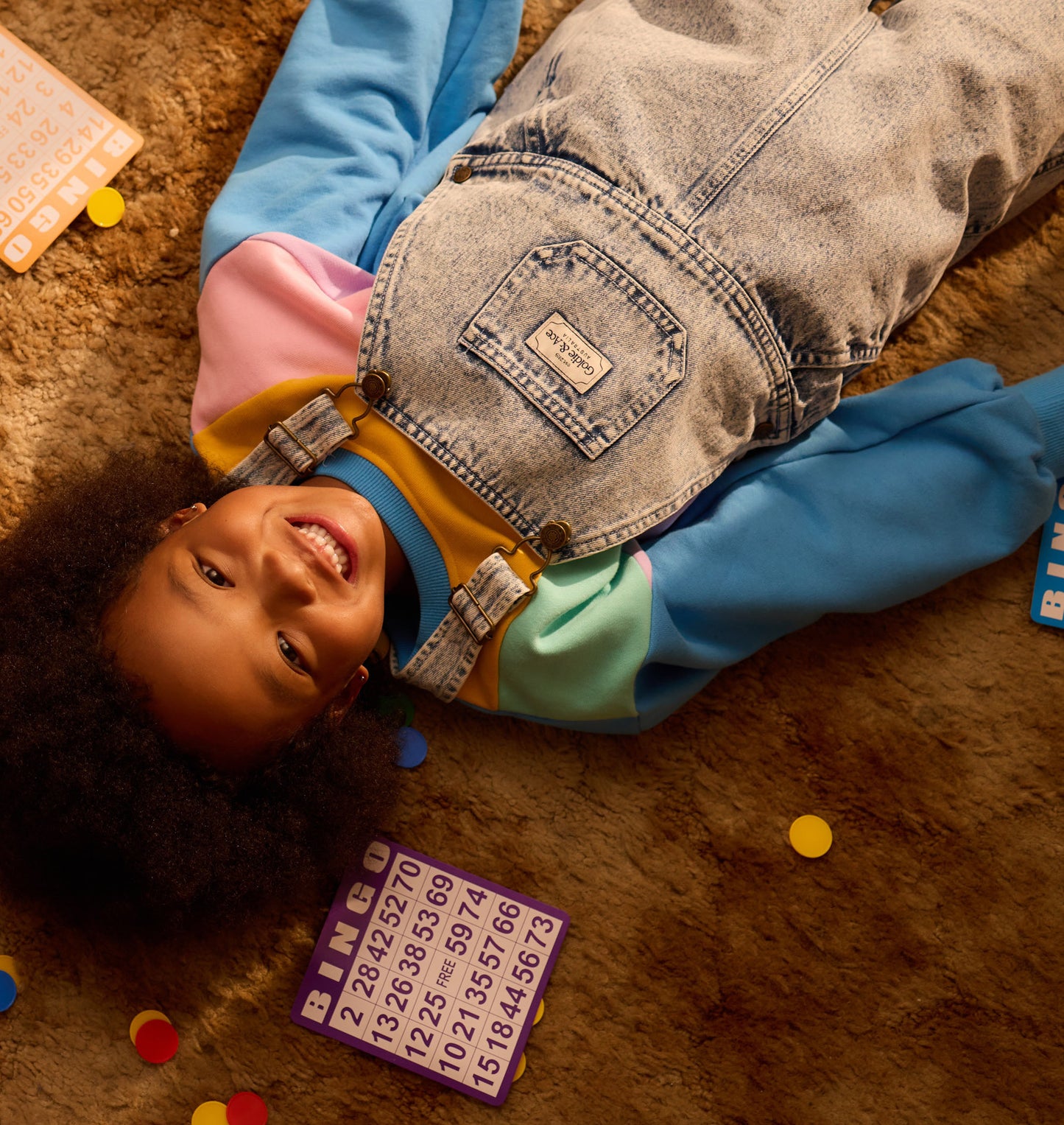 Goldie + Ace Austin Vintage Washed Denim Overalls