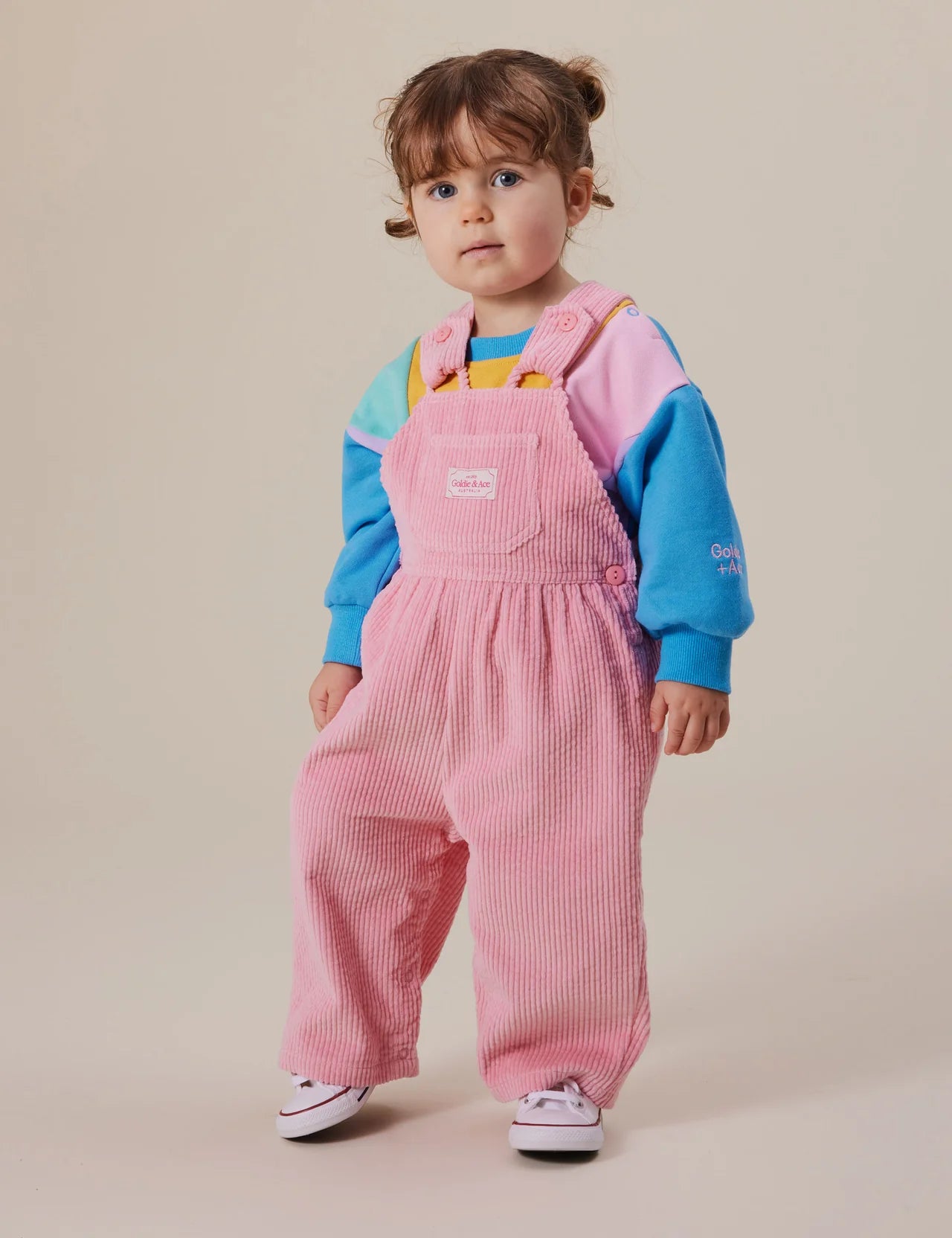 Goldie + Ace Sammy Corduroy Overalls Sweetpea