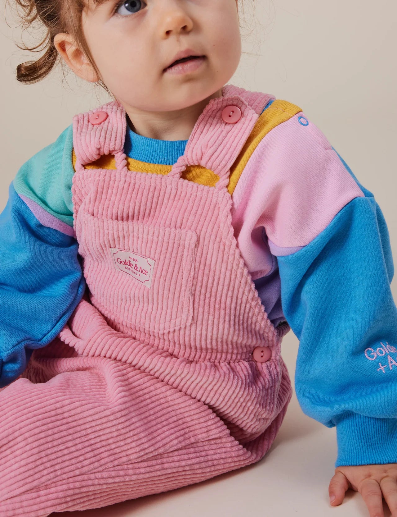 Goldie + Ace Sammy Corduroy Overalls Sweetpea