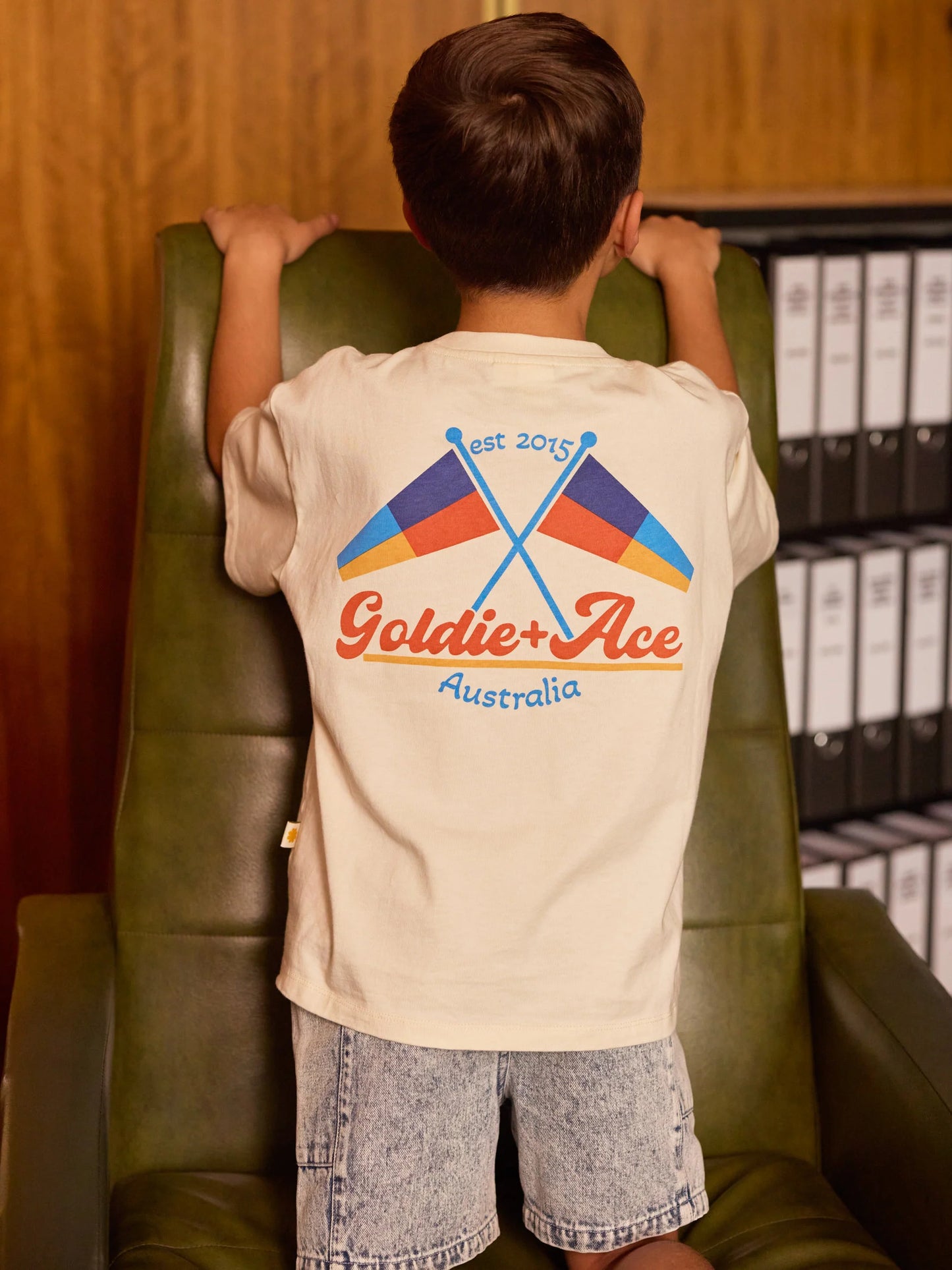 Goldie + Ace Noah Denim Pocket Shorts Light Denim