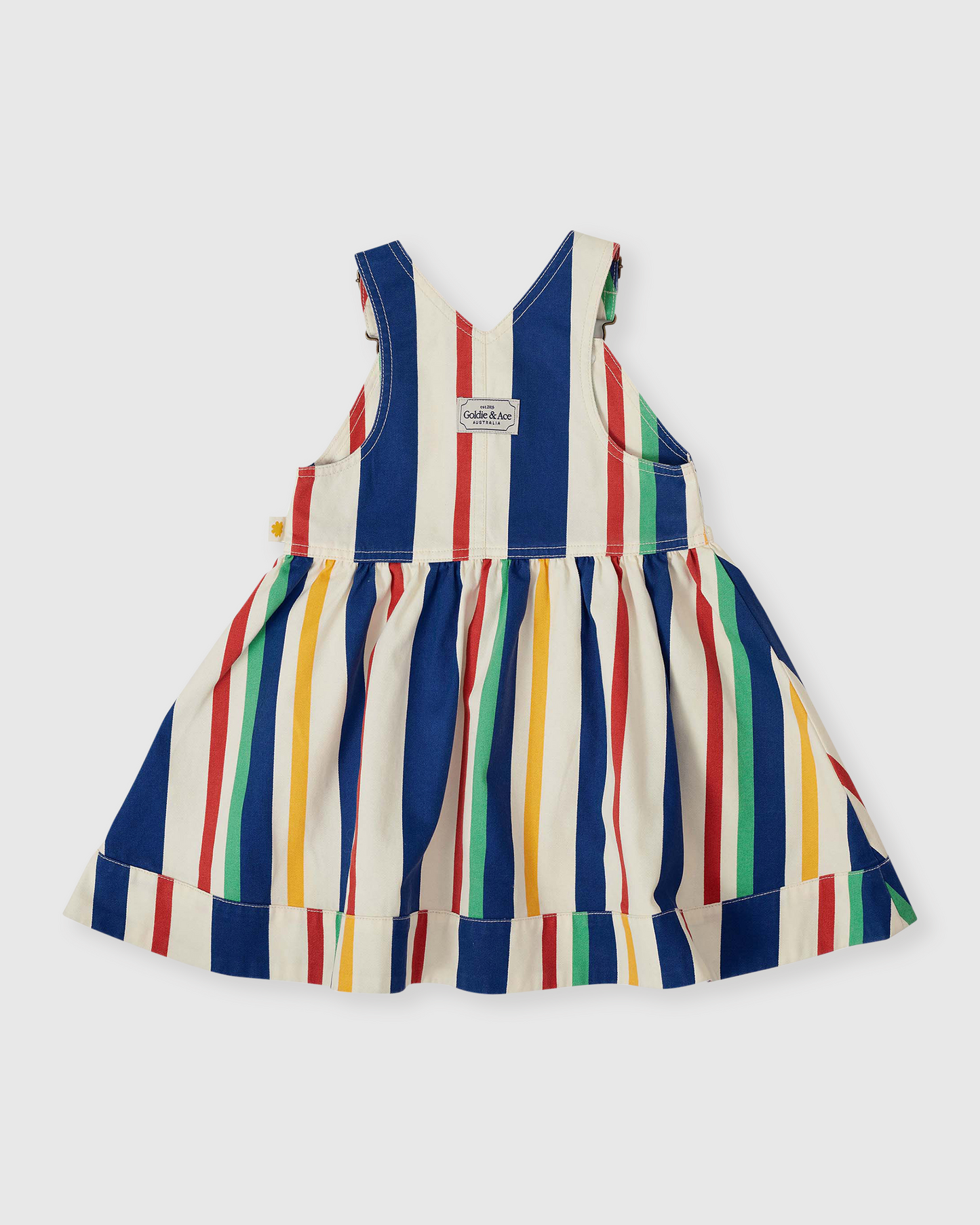 Goldie + Ace 90'S Bold Stripe Heidi Denim Pinafore Dress