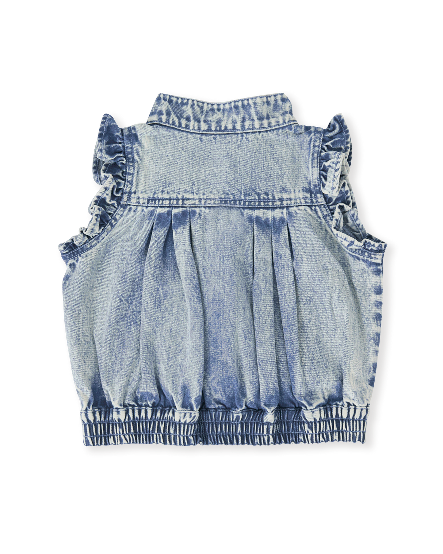 Goldie + Ace Elodie Embroidered Denim Vest