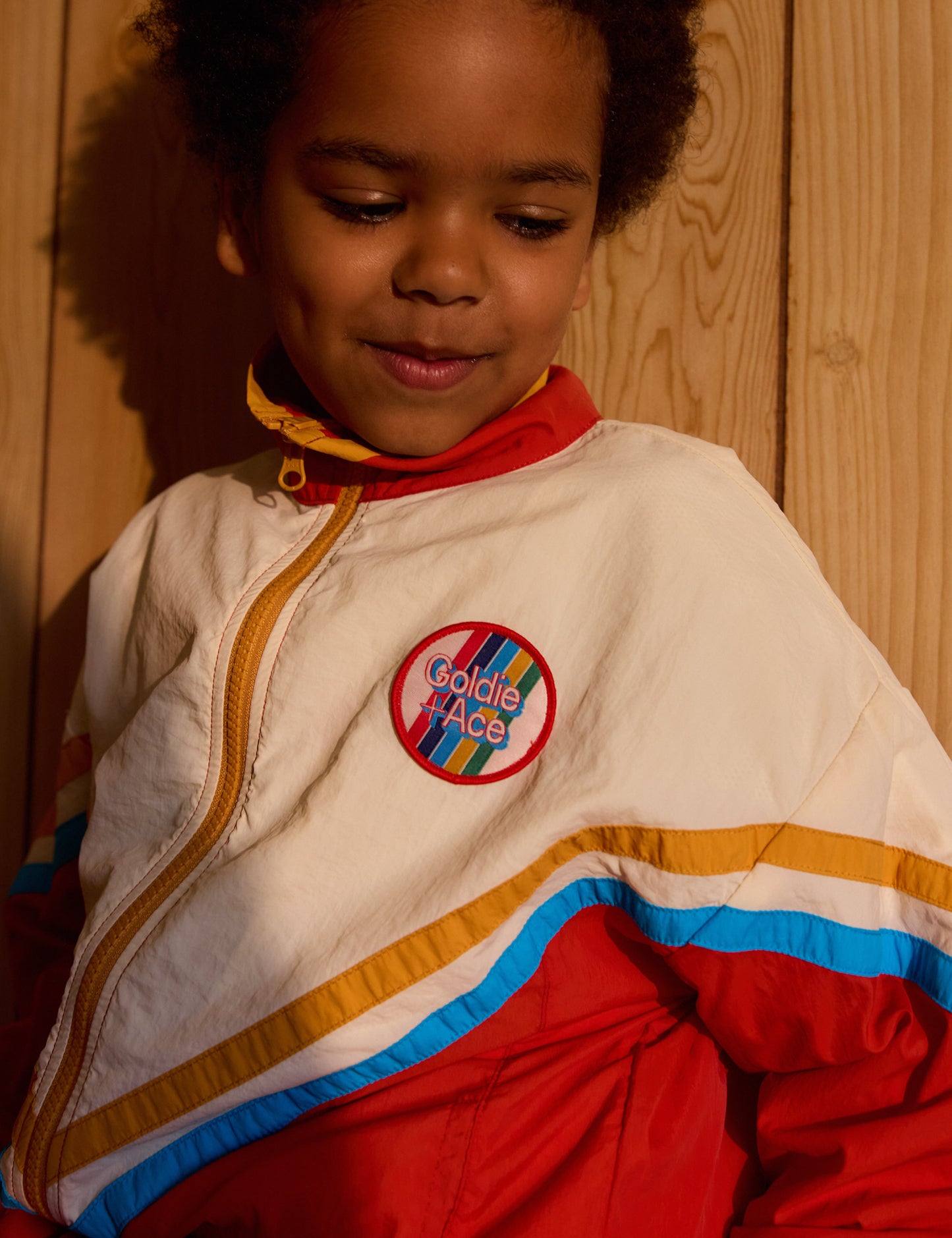 Goldie + Ace Retro Lightweight Spray Jacket Red