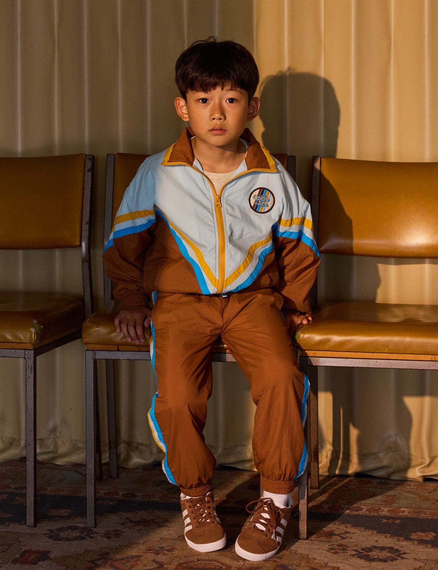 Goldie + Ace Retro Lightweight Sporty Pants Brown