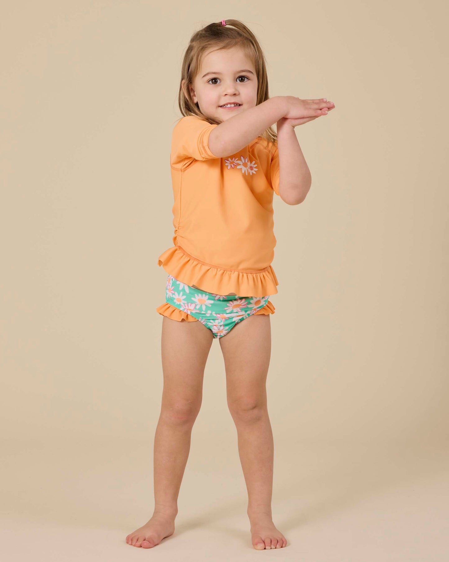 Goldie + Ace Daisy Chain Frill Rashguard