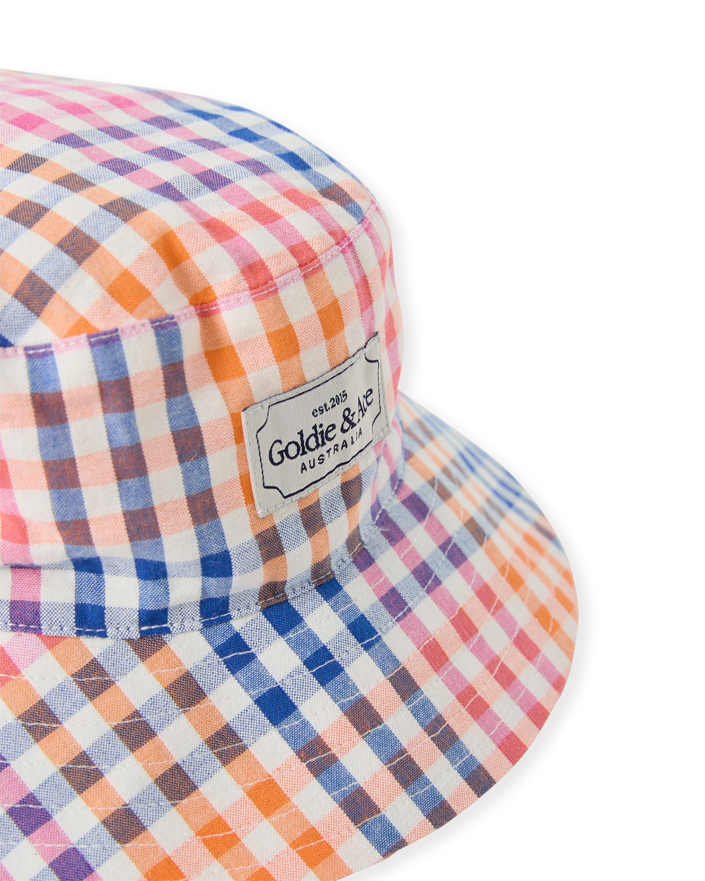 Goldie + Ace Rainbow Gingham Bucket Hat