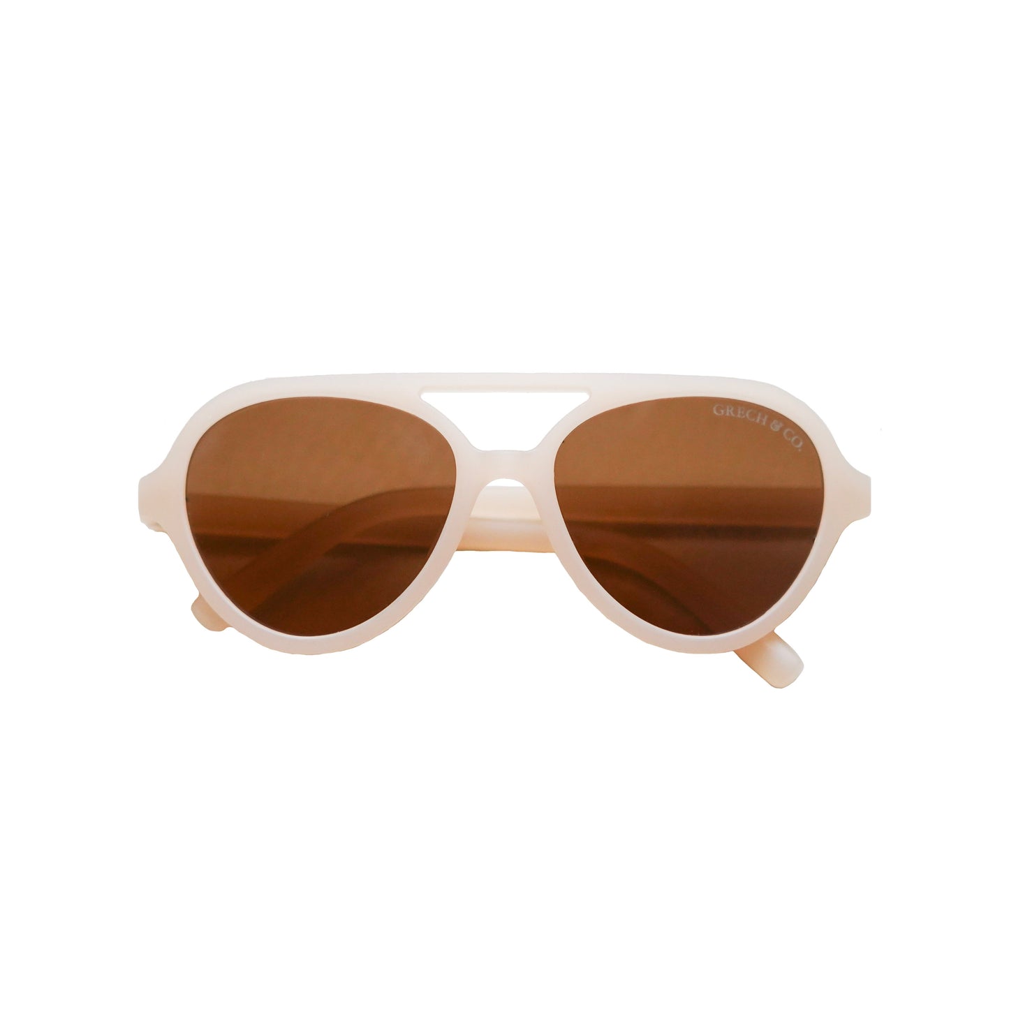 Grech & Co Aviator Classic Polarised Child Sunglasses Creamy White