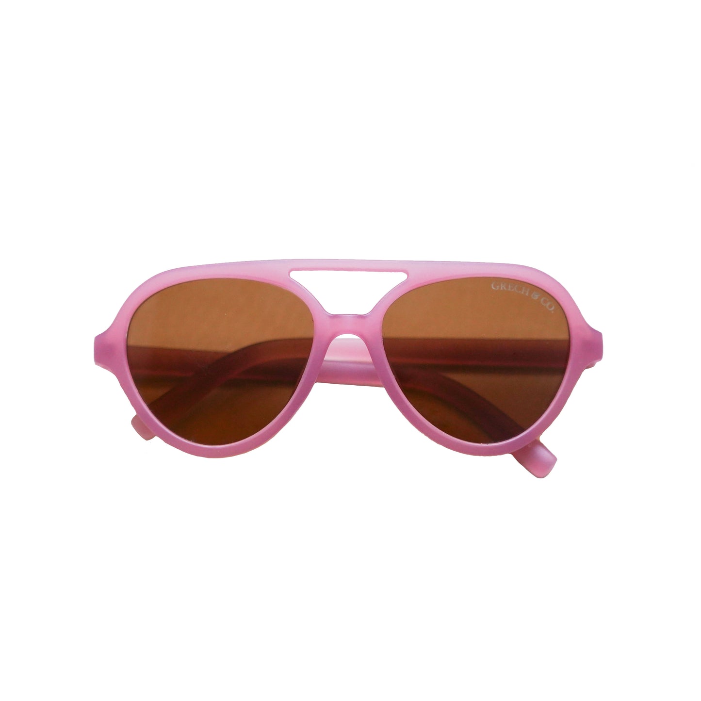Grech & Co Aviator Classic Polarised Child Sunglasses Mauve Rose