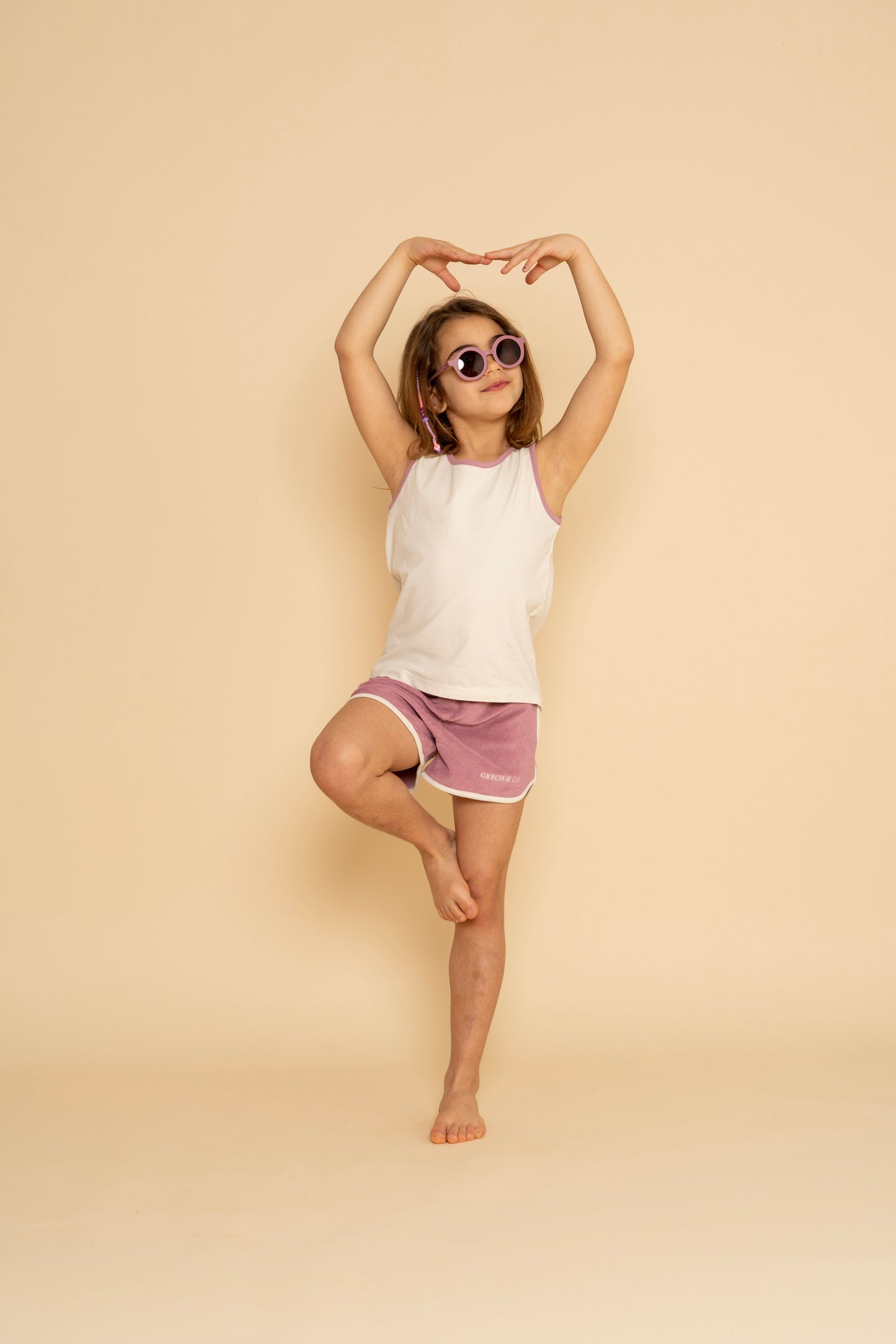 Grech & Co Original Round TAC Polarised Baby | Child Blush Heather Rose