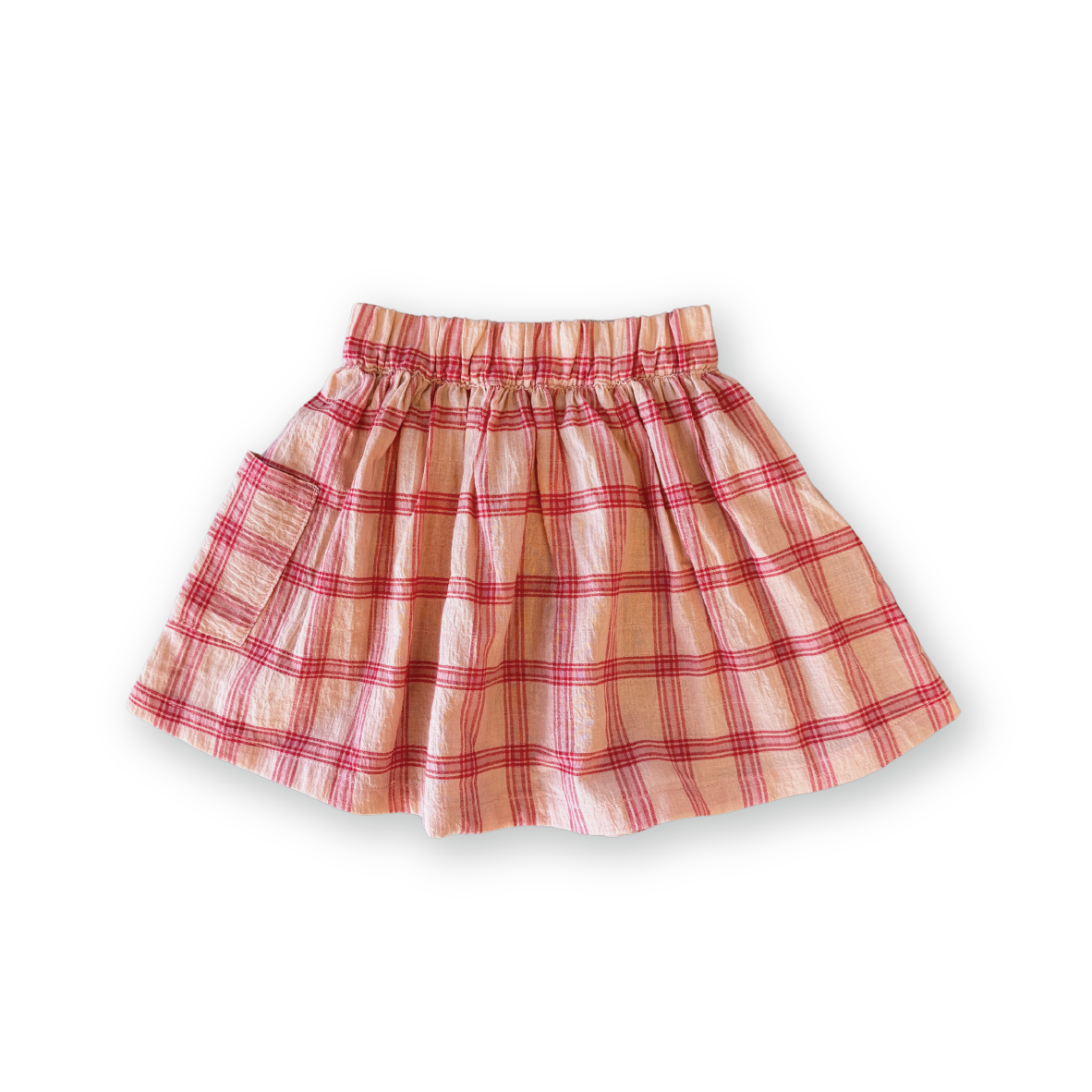 Grown Woven Stripe Skirt Tomato