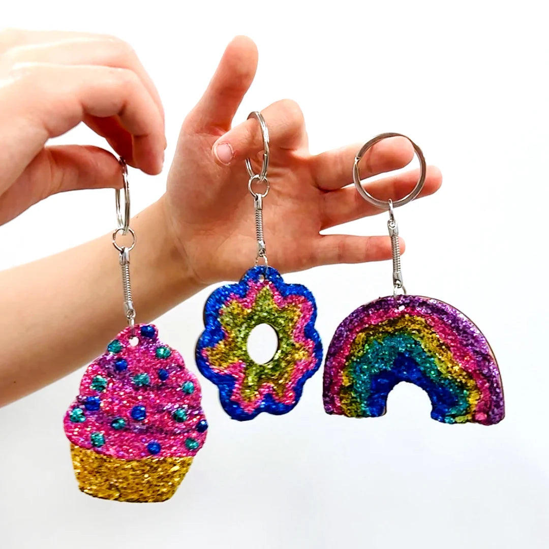 Tiger Tribe Glitter Goo Crowns - Bag Charms