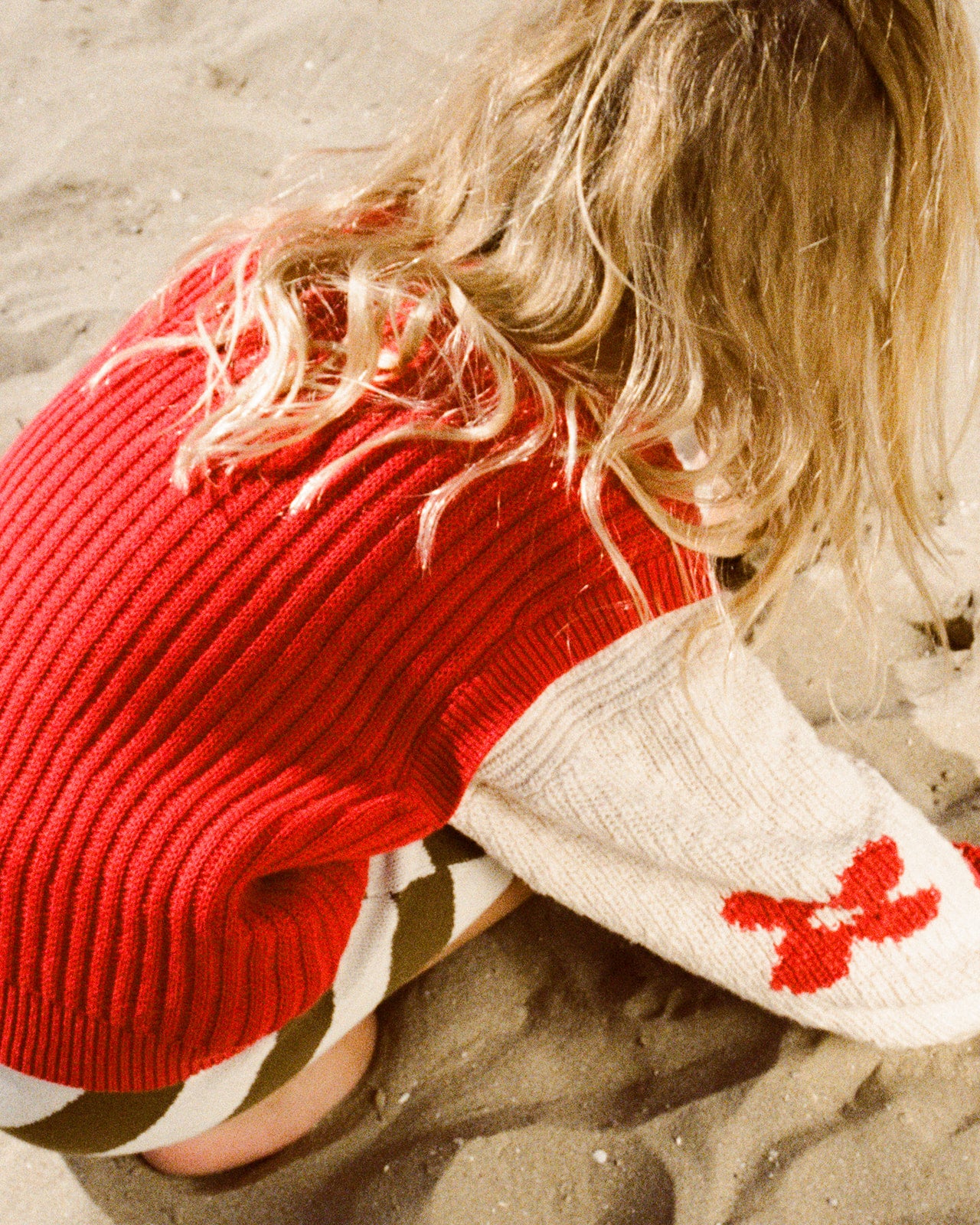 Grown Knitted Posy Pull Over Milk