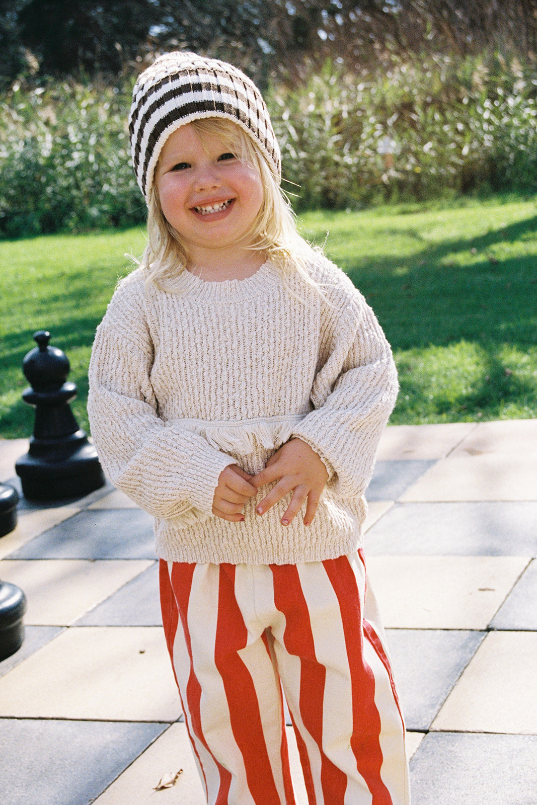 Grown Organic Everyday Stripe Pant Sauce