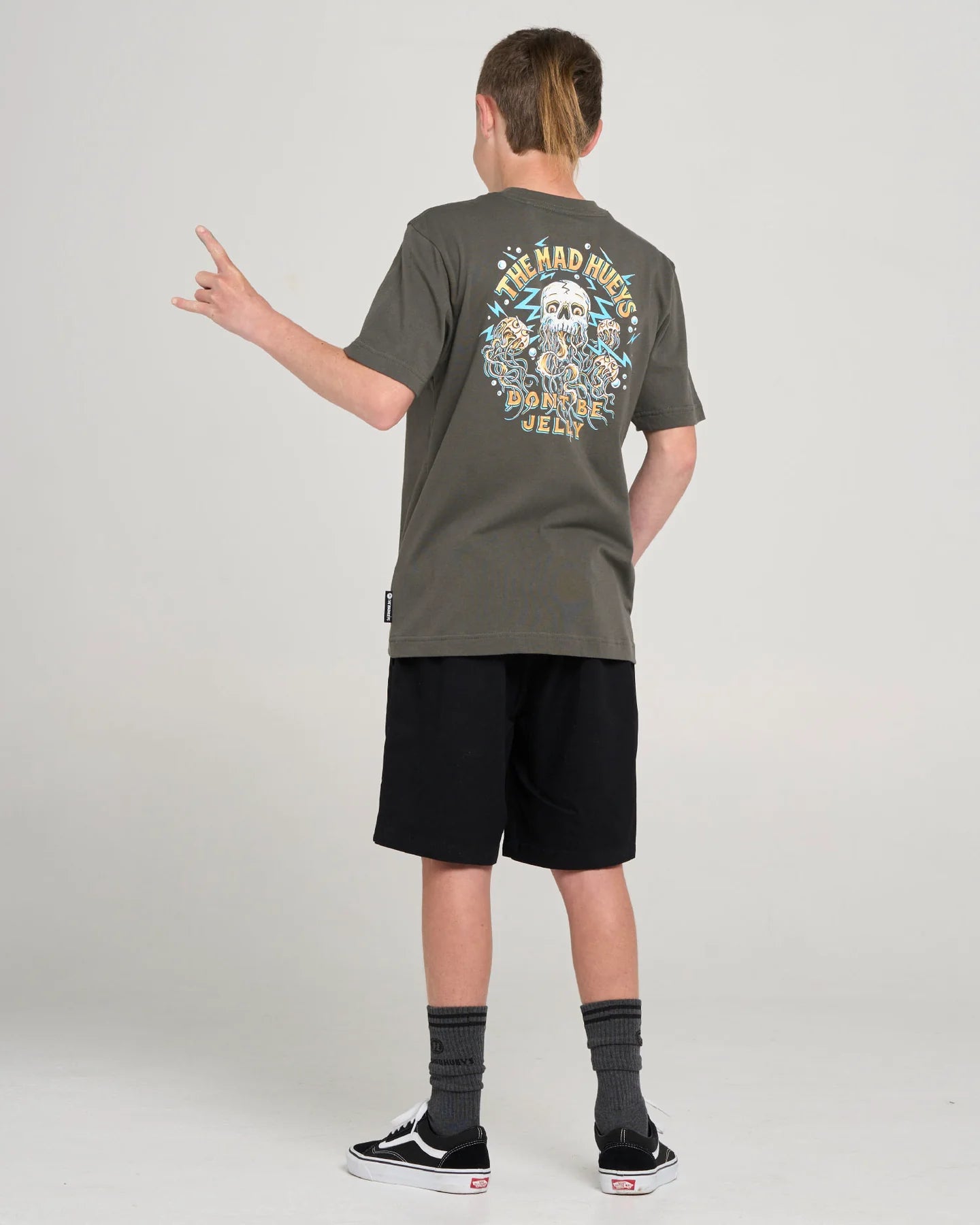 Mad Hueys Dont Be Jelly Tee Charcoal