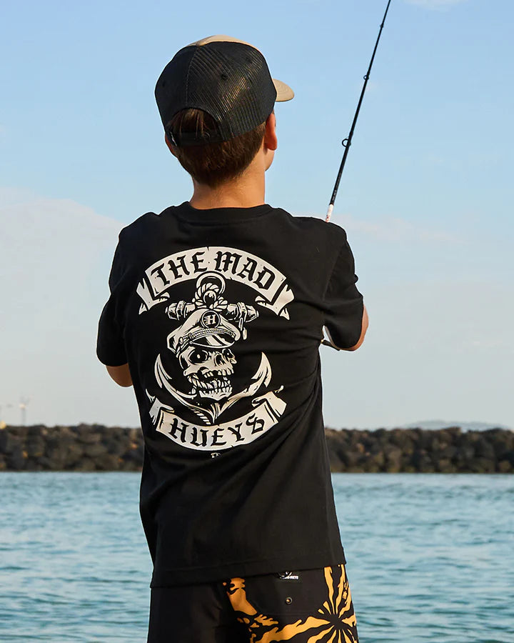 Mad Hueys Sailor Anchor Tee Black