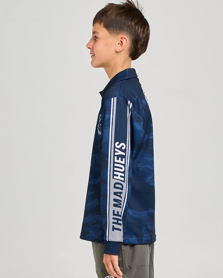 Mad Hueys Fishing Jersey Sailor Anchor UPF 50+ Long Sleeve Navy