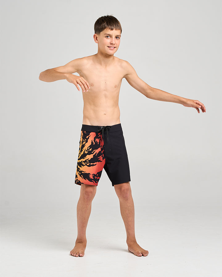 Mad Hueys Skull Spiral Boardshort Black