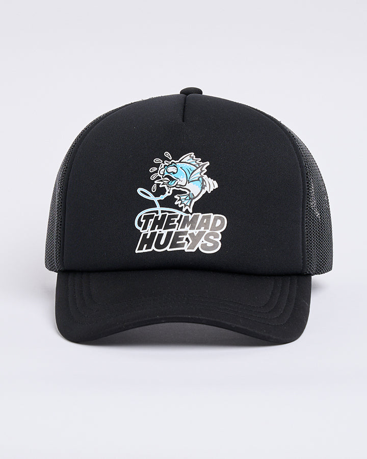 Mad Hueys Great Bite Shark Foam Trucker Cap Black