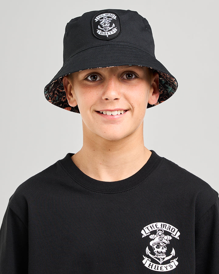 Mad Hueys Reversible Bucket Hat Sailor Anchor