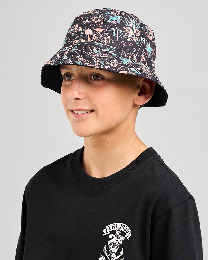 Mad Hueys Reversible Bucket Hat Sailor Anchor