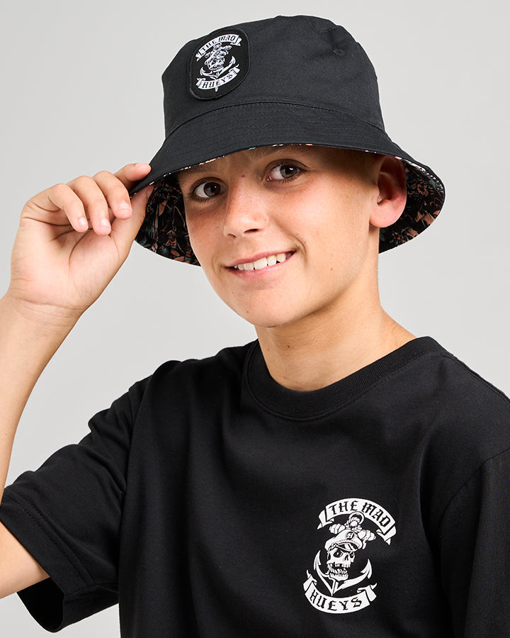 Mad Hueys Reversible Bucket Hat Sailor Anchor