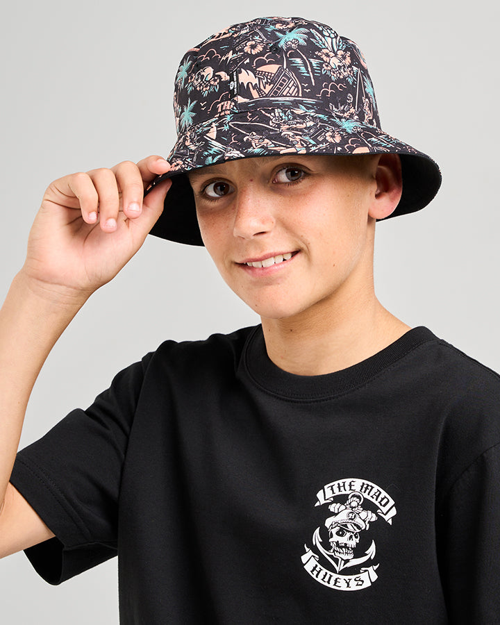Mad Hueys Reversible Bucket Hat Sailor Anchor