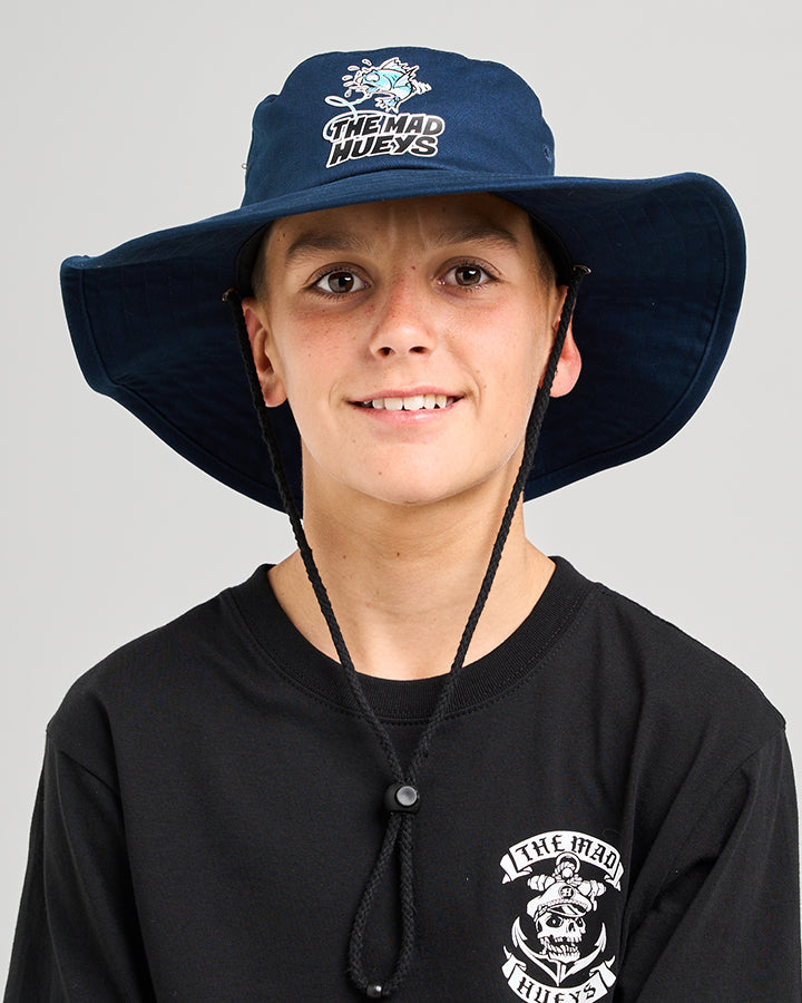 Mad Hueys Wide Brim Hat Great Bite Shark