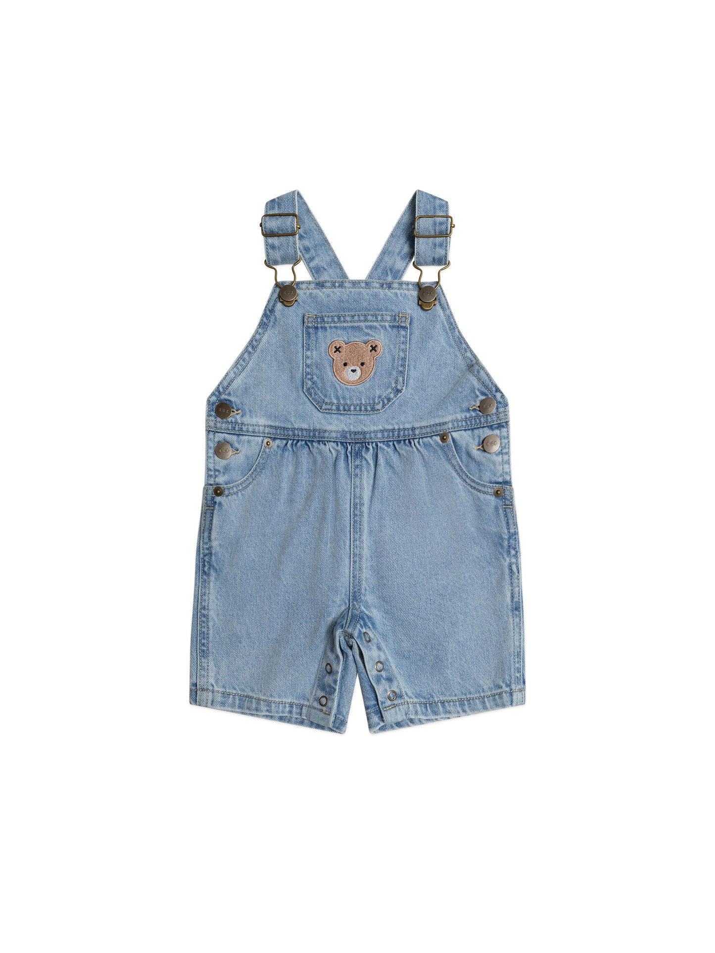 Huxbaby Dreamy Denim Short Overalls