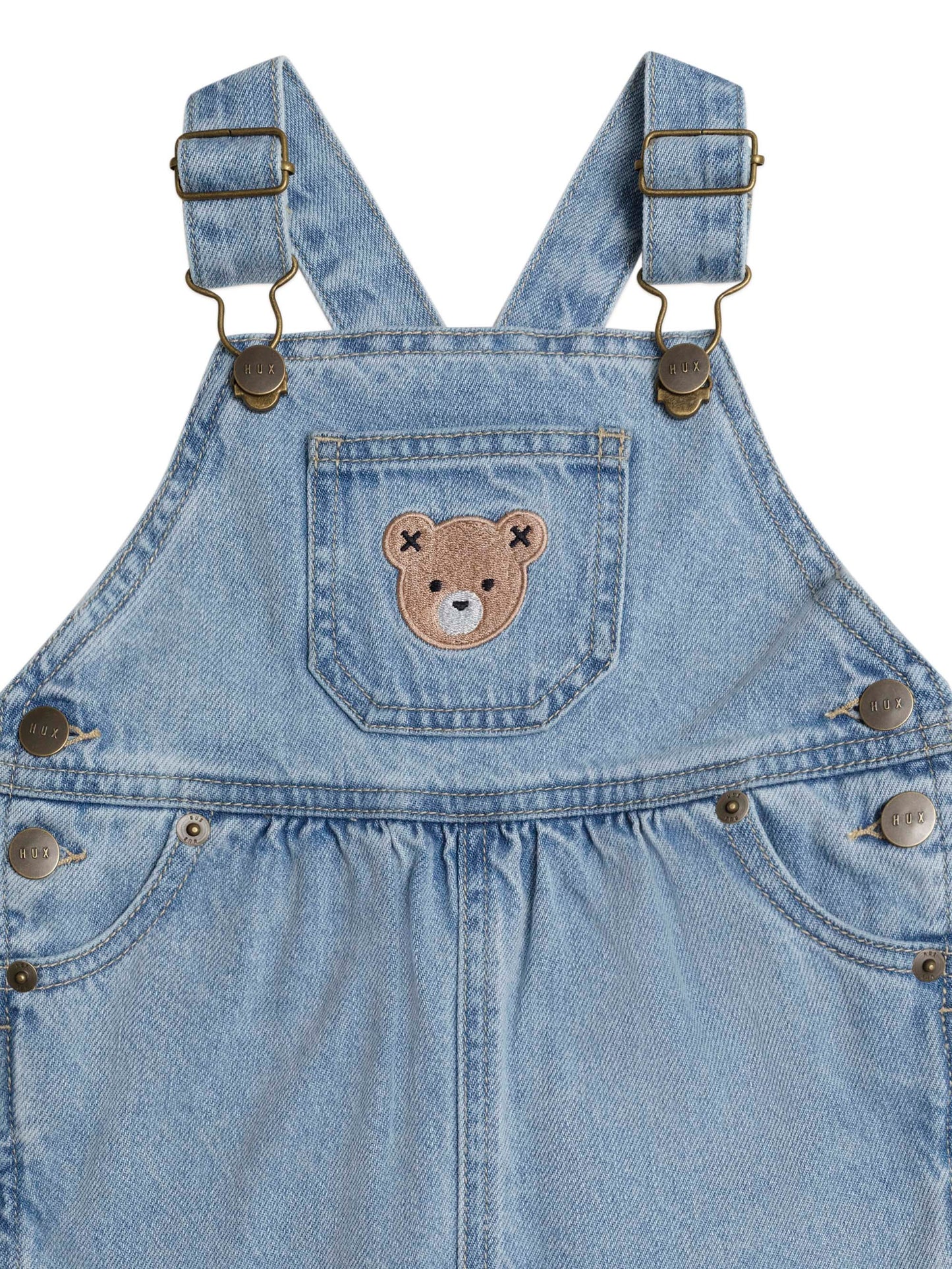 Huxbaby Dreamy Denim Short Overalls