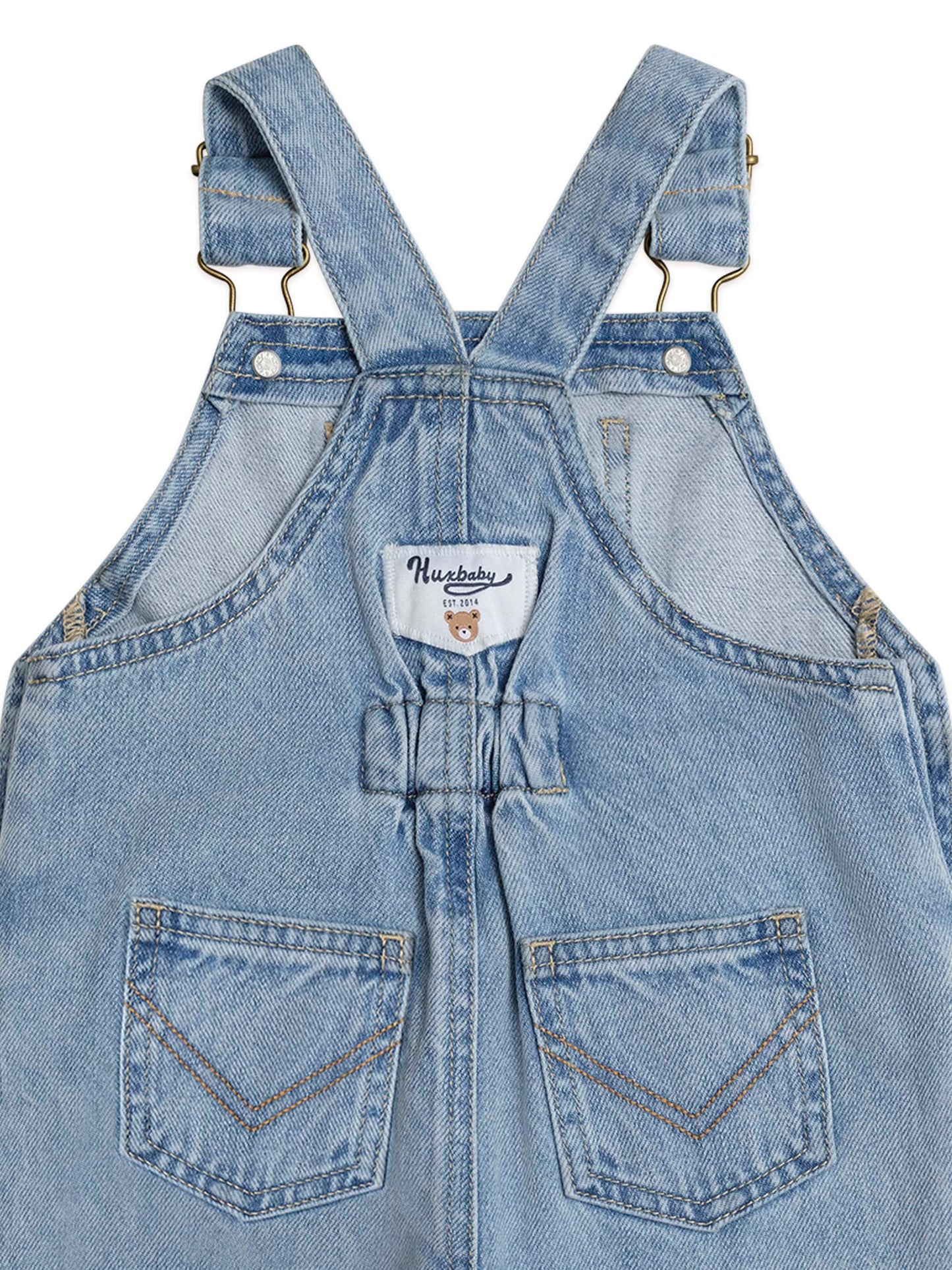 Huxbaby Dreamy Denim Short Overalls