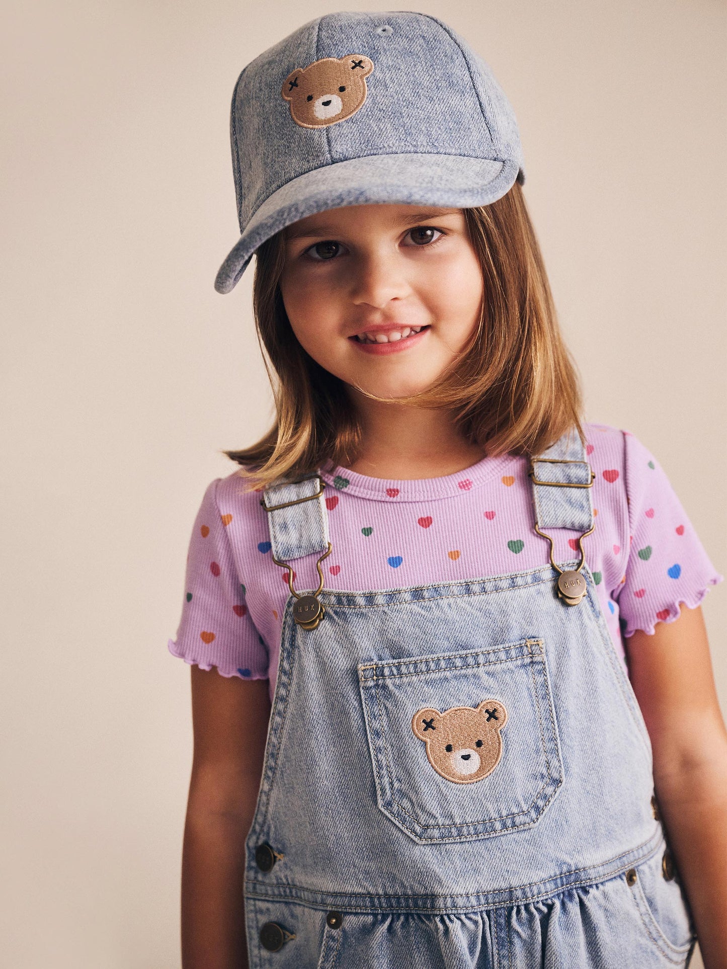 Huxbaby Dreamy Denim Short Overalls