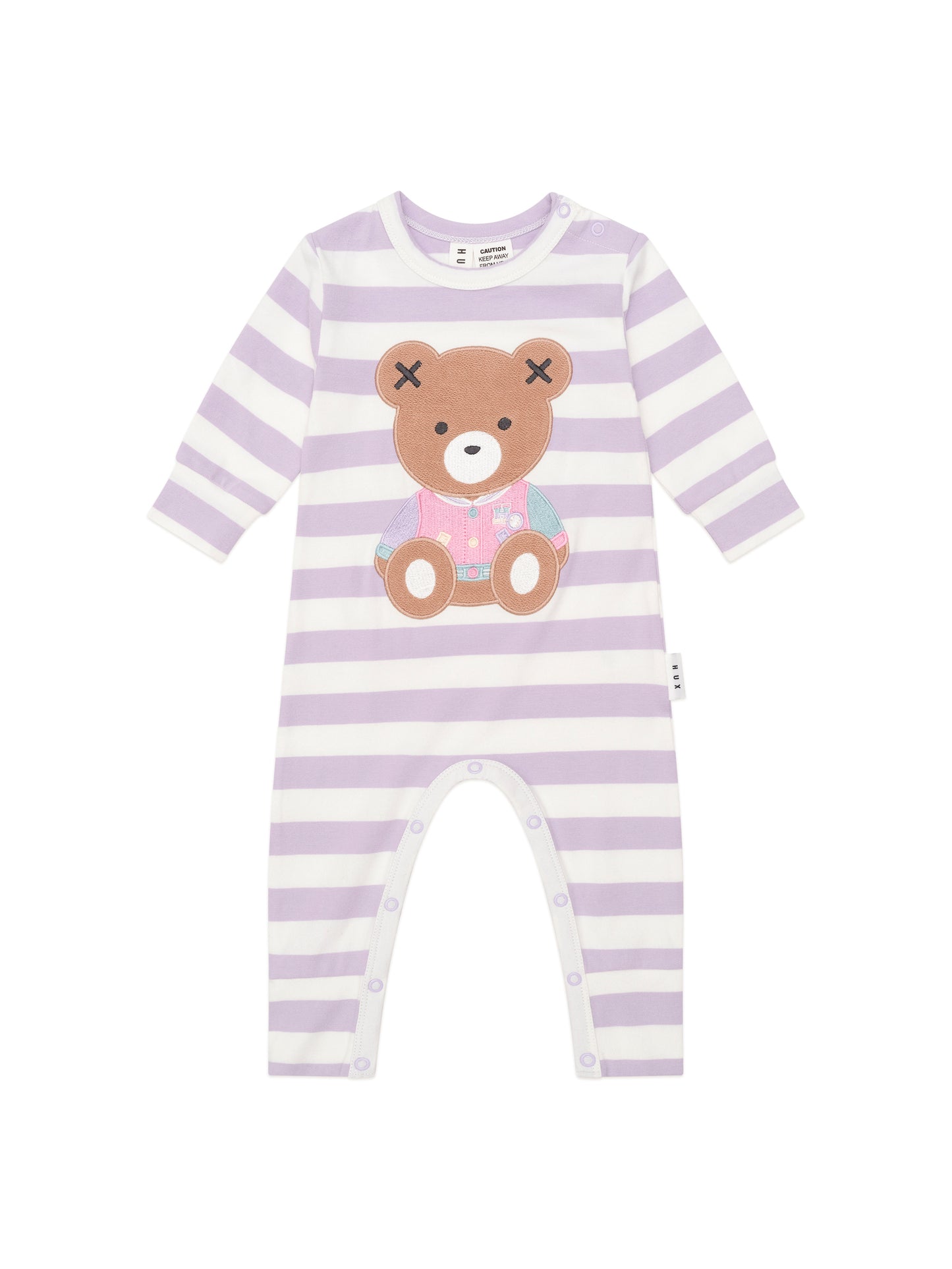 Huxbaby College Hux Orchid Stripe Romper