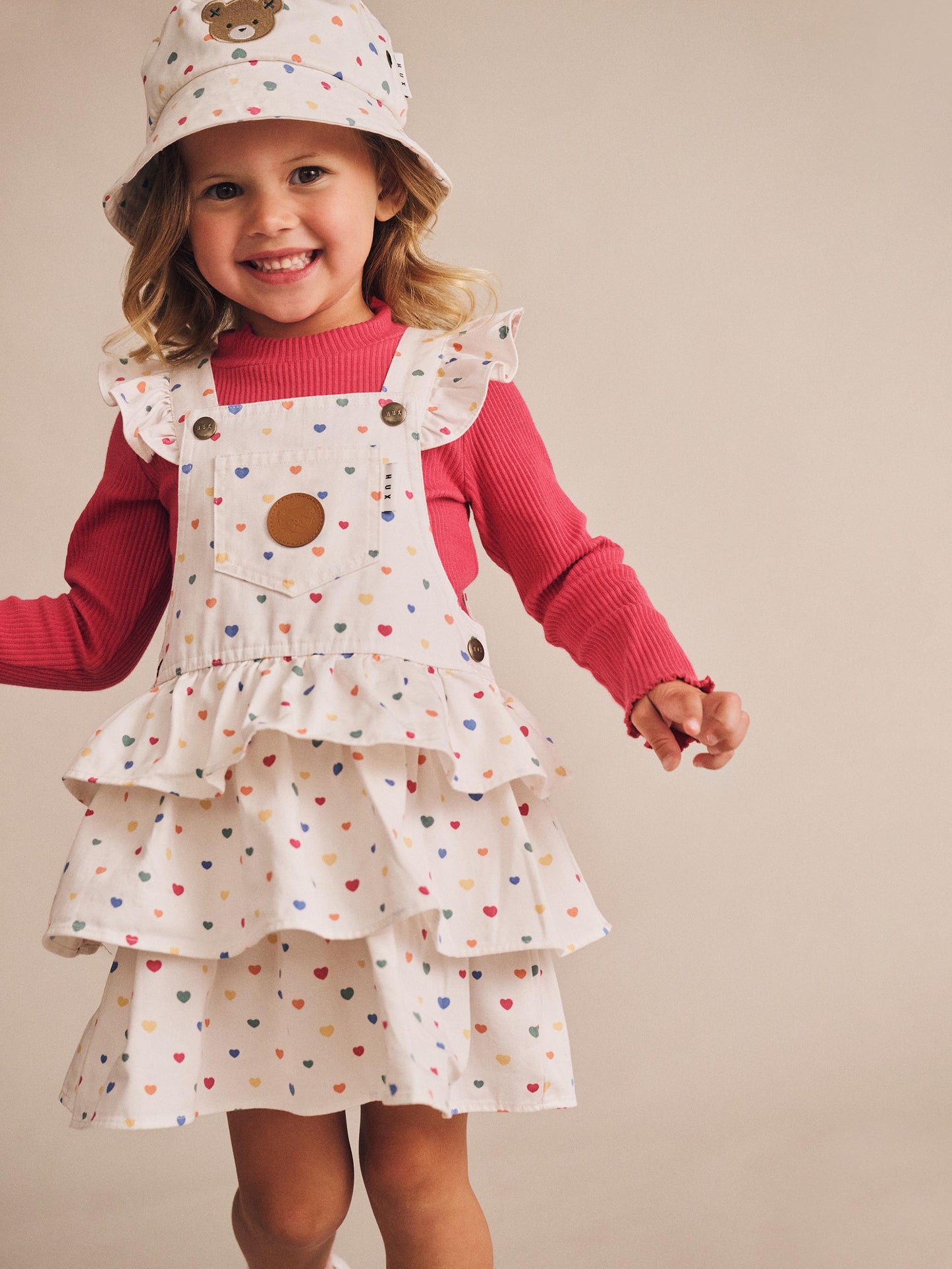 Huxbaby I Heart Cake Pinafore Dress