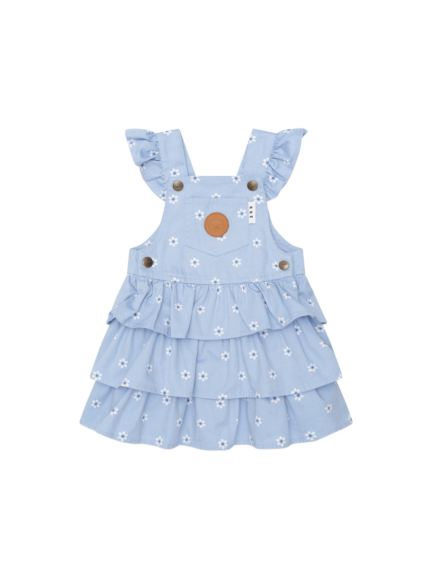 Huxbaby Ditsy Floral Tiered Overall Dress