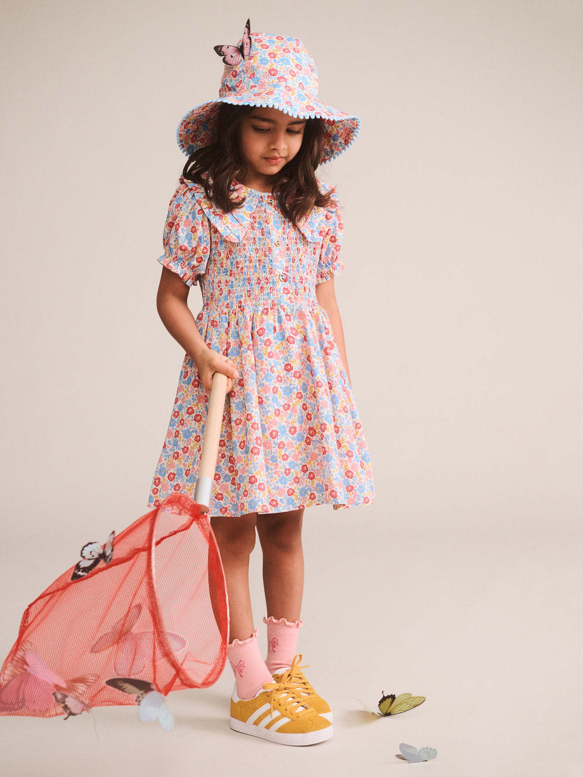 Huxbaby Tropical Floral Bow Back Dress