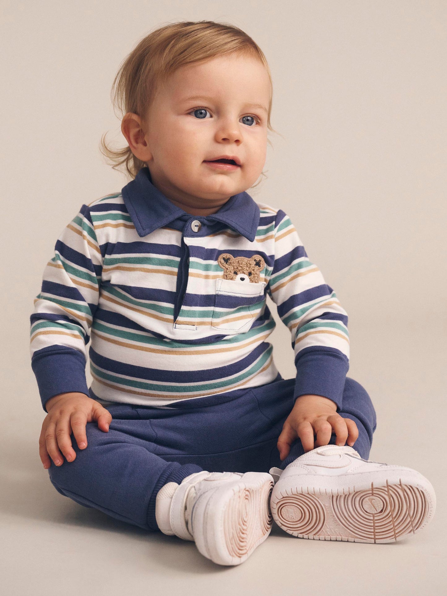 Huxbaby Multi Stripe Hiding Hux Polo
