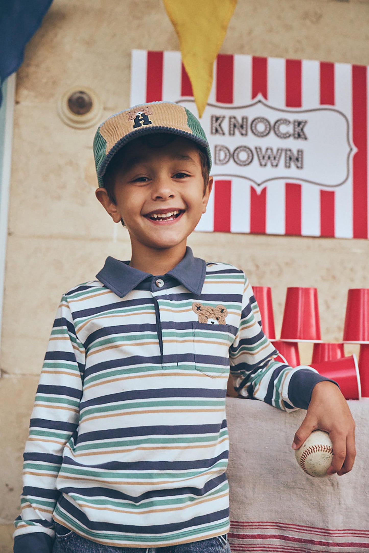 Huxbaby Multi Stripe Hiding Hux Polo