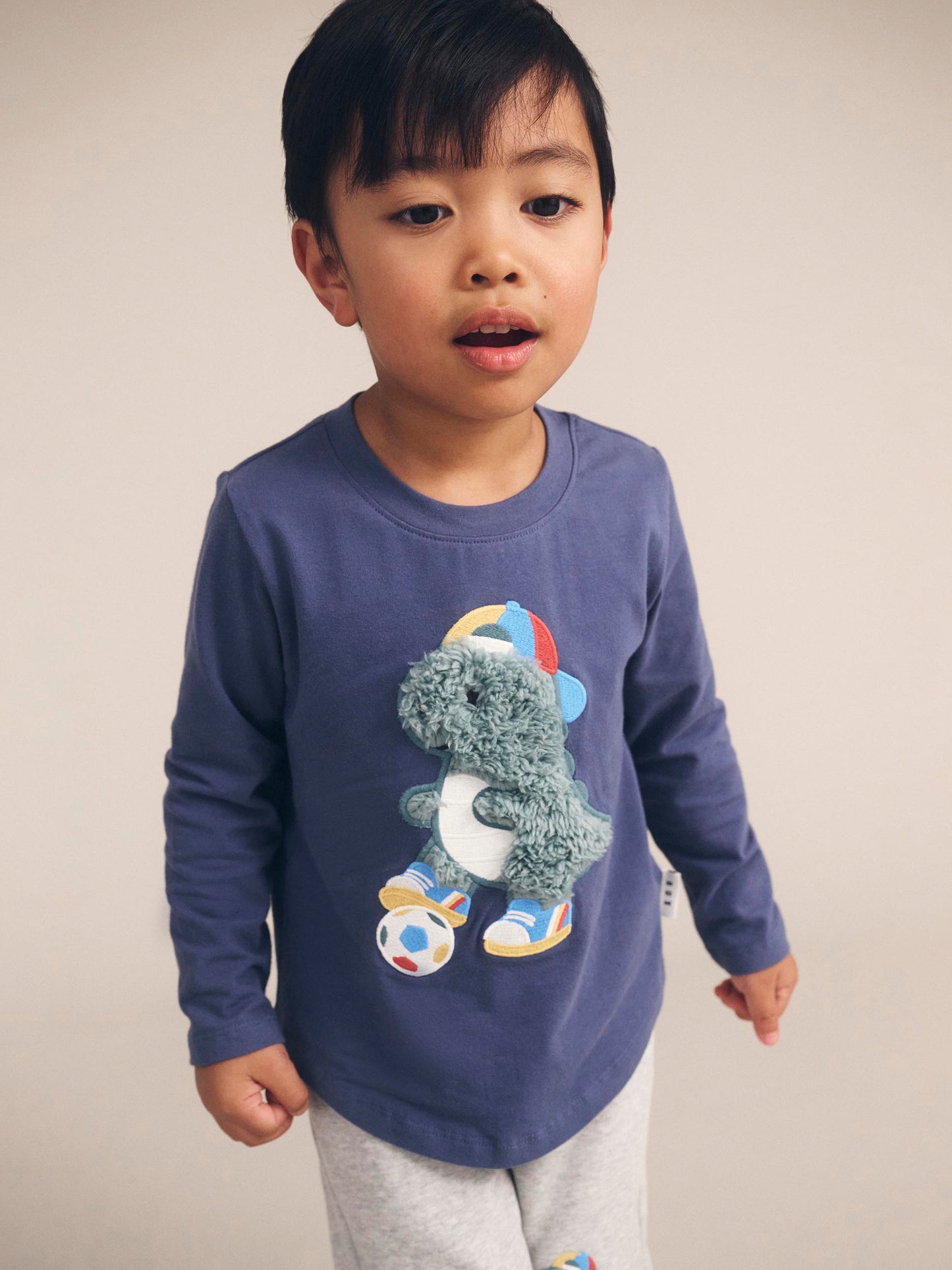 Huxbaby Soccersaurus Midnight Long Sleeve Top