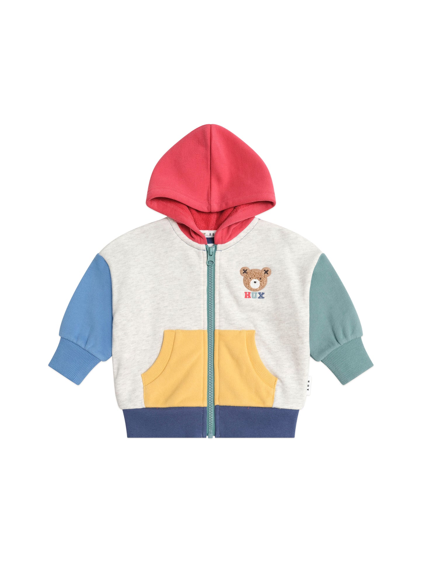 Huxbaby Huxbear Zip Up Hoodie Colour Block