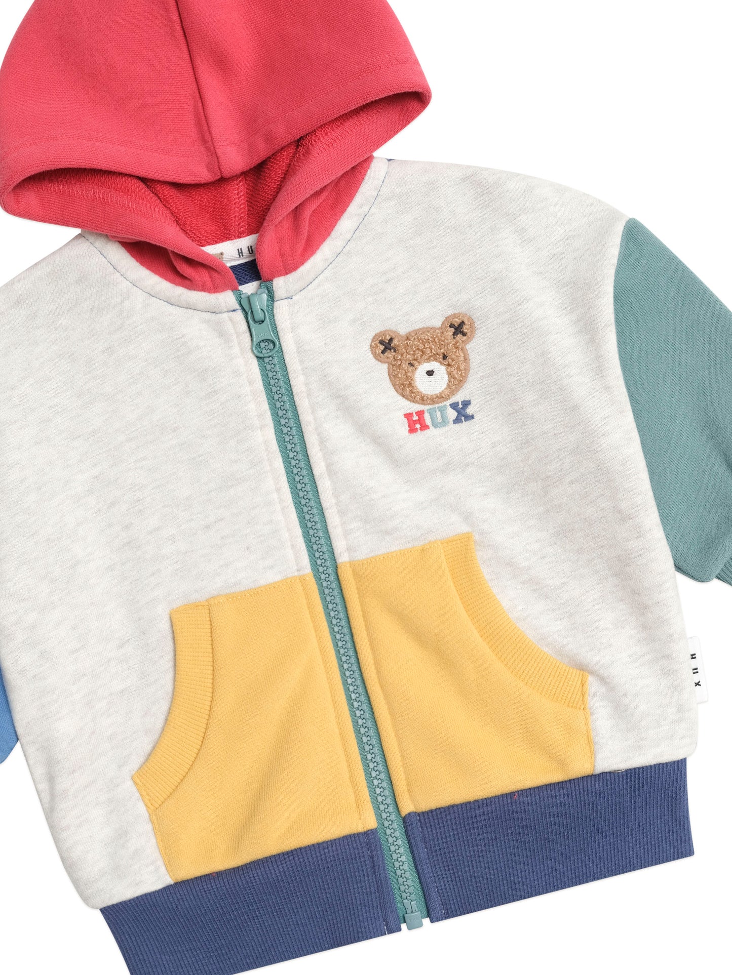 Huxbaby Huxbear Zip Up Hoodie Colour Block