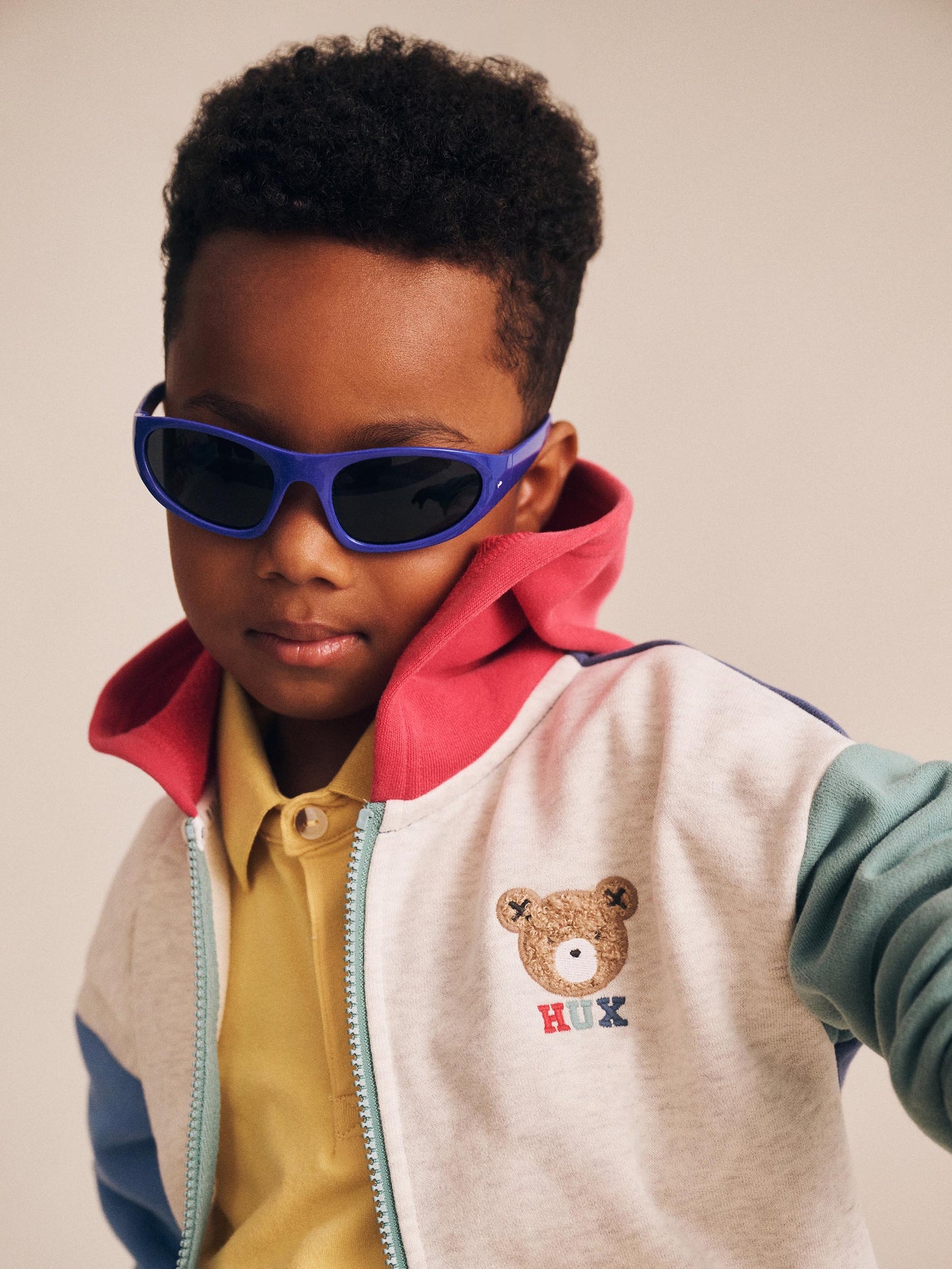 Huxbaby Huxbear Zip Up Hoodie Colour Block