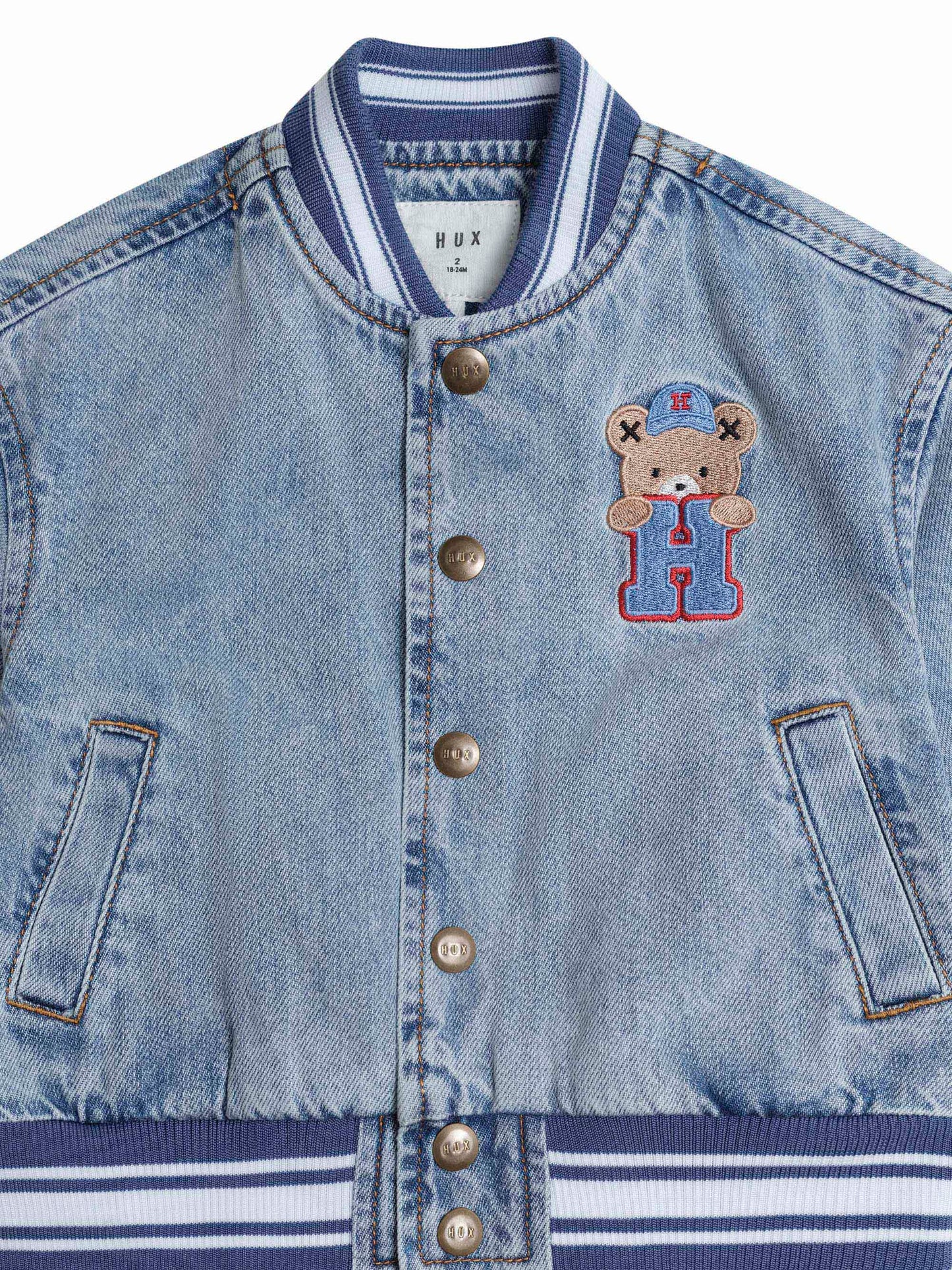 Huxbaby Dreamy Denim Varsity Bomber